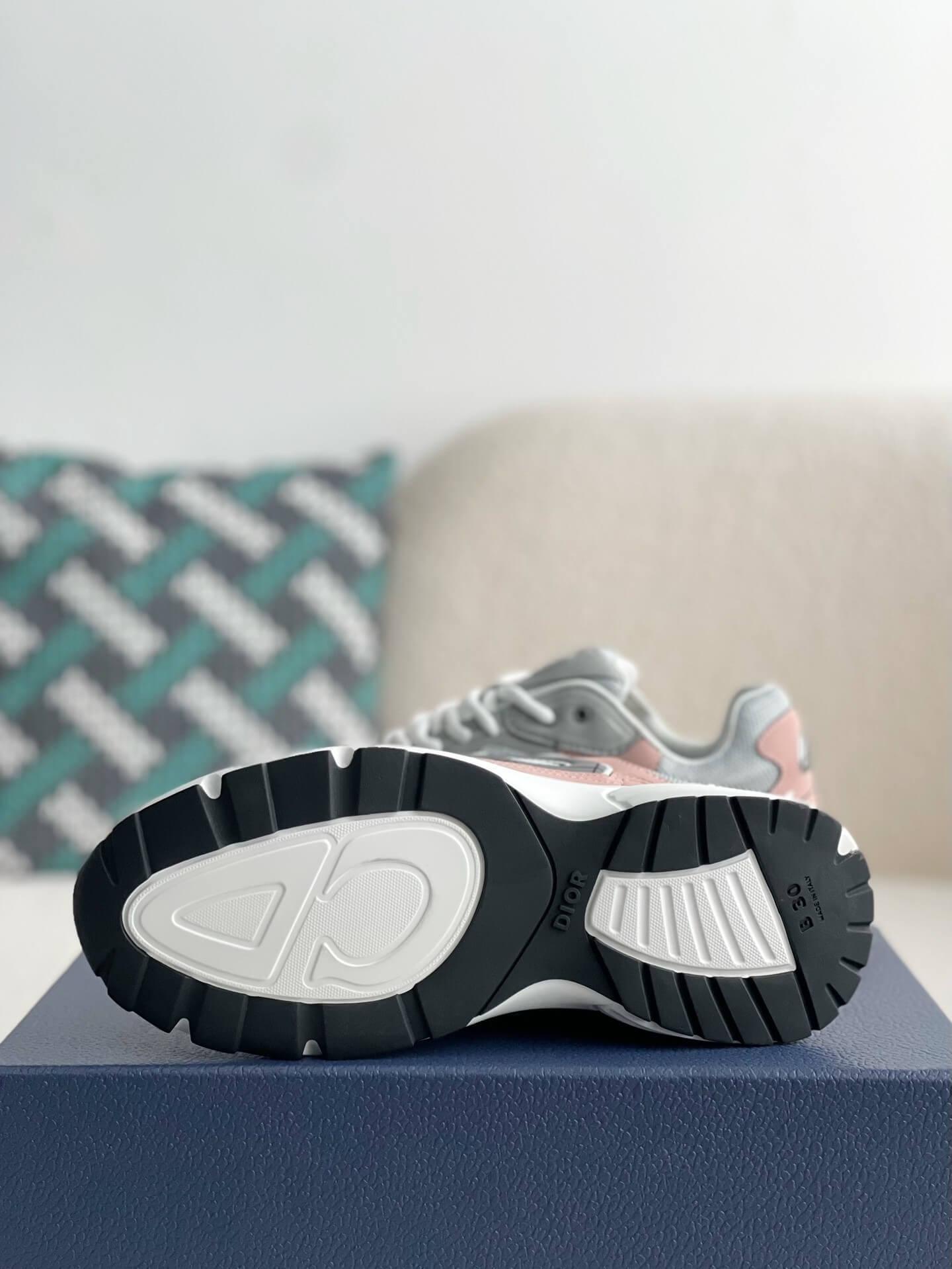 Dior B30 Grey Light Pink Sneakers - tntwear1