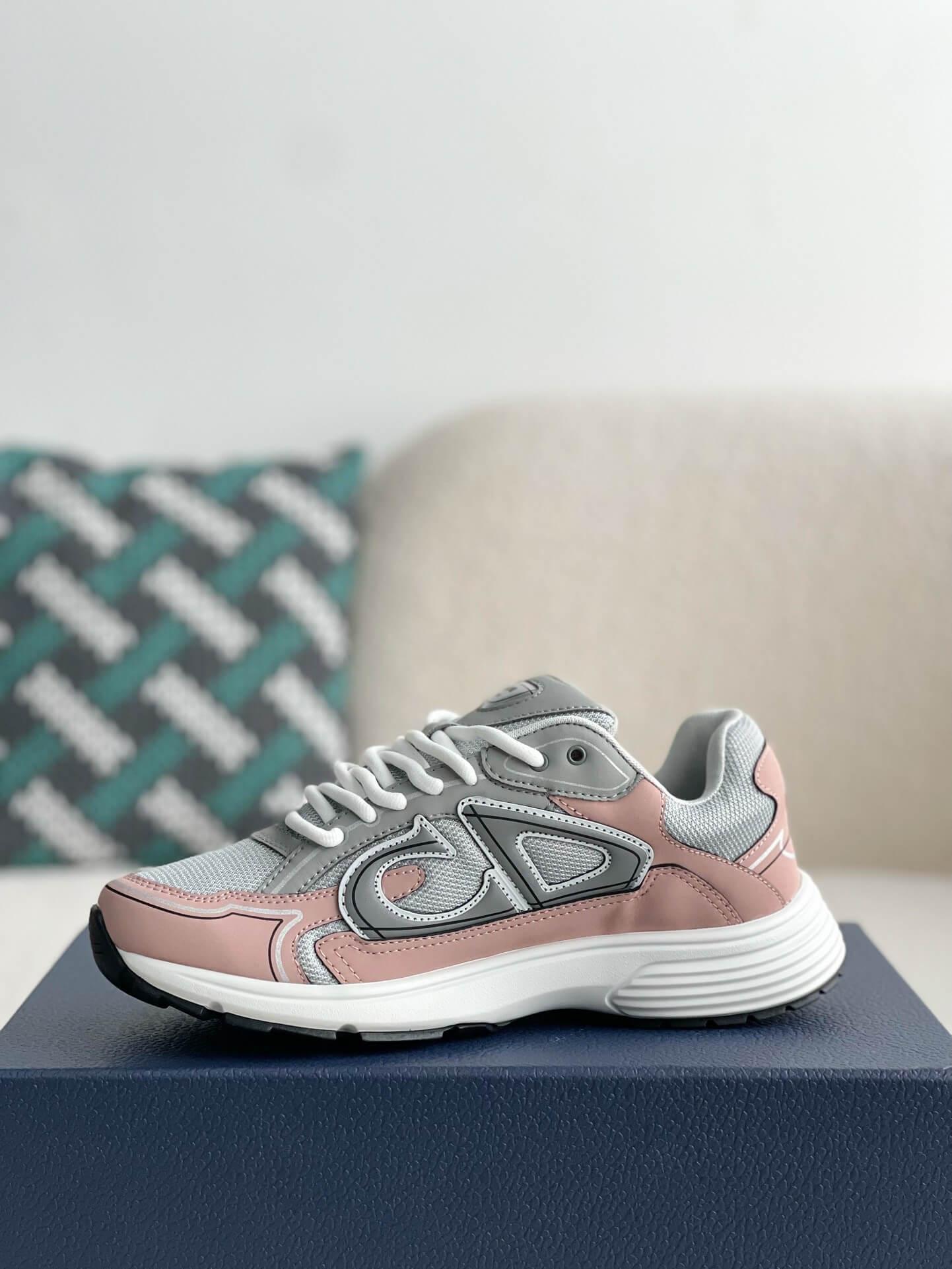 Dior B30 Grey Light Pink Sneakers - tntwear1