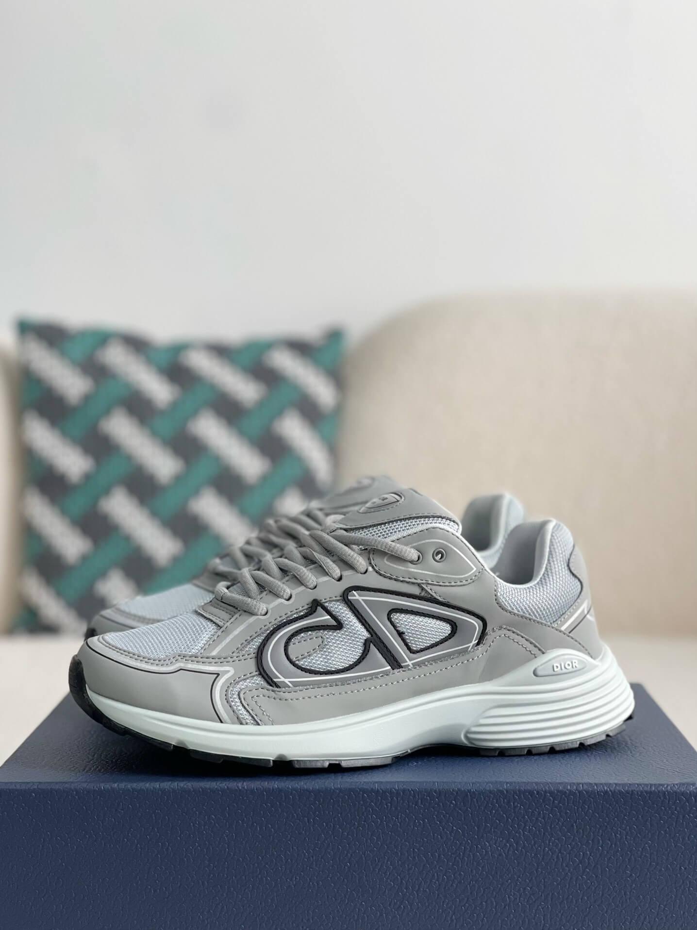Dior B30 Sneaker Gray Mesh and Technical Fabric Trainer - tntwear1