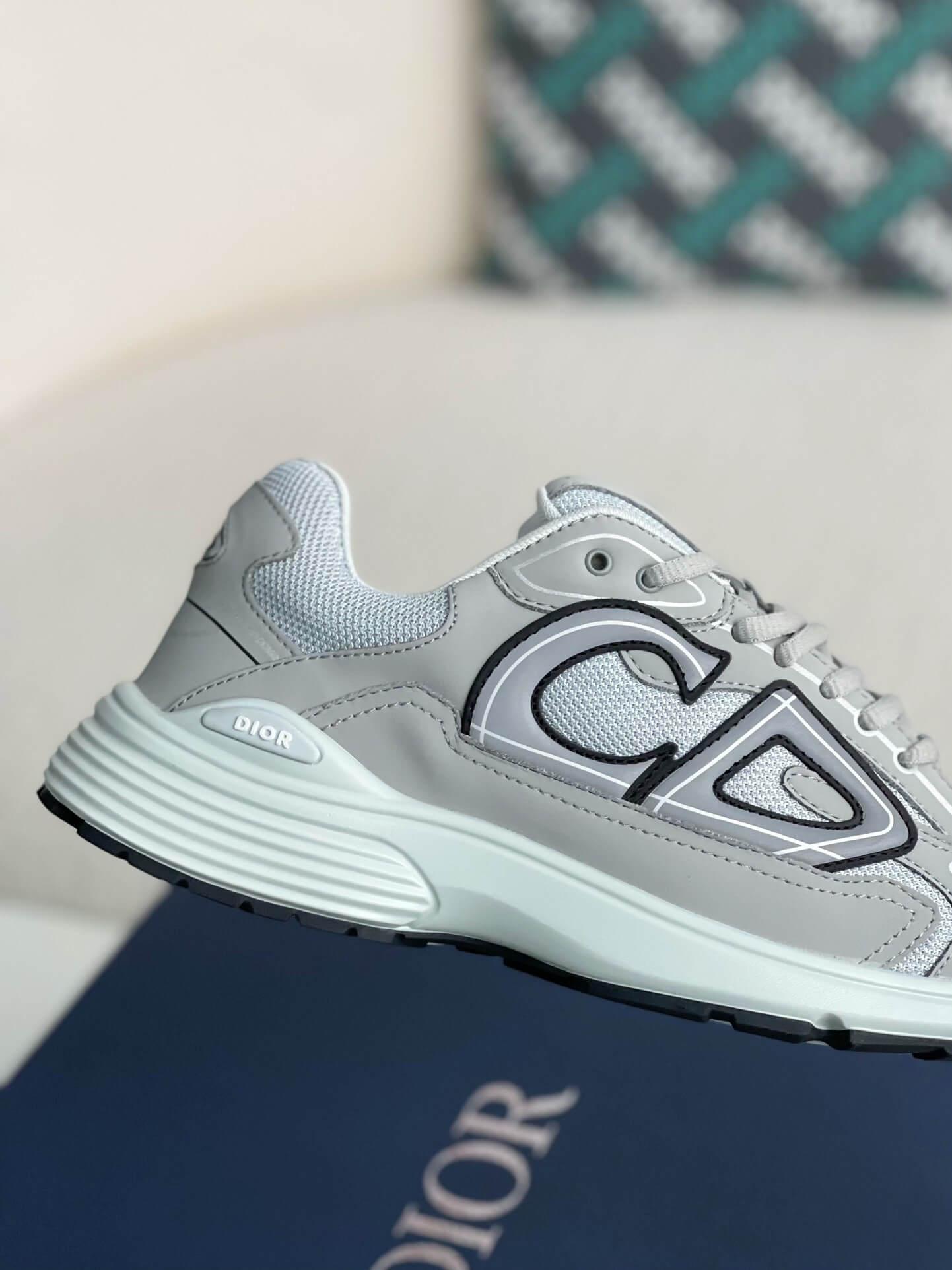 Dior B30 Sneaker Gray Mesh and Technical Fabric Trainer - tntwear1