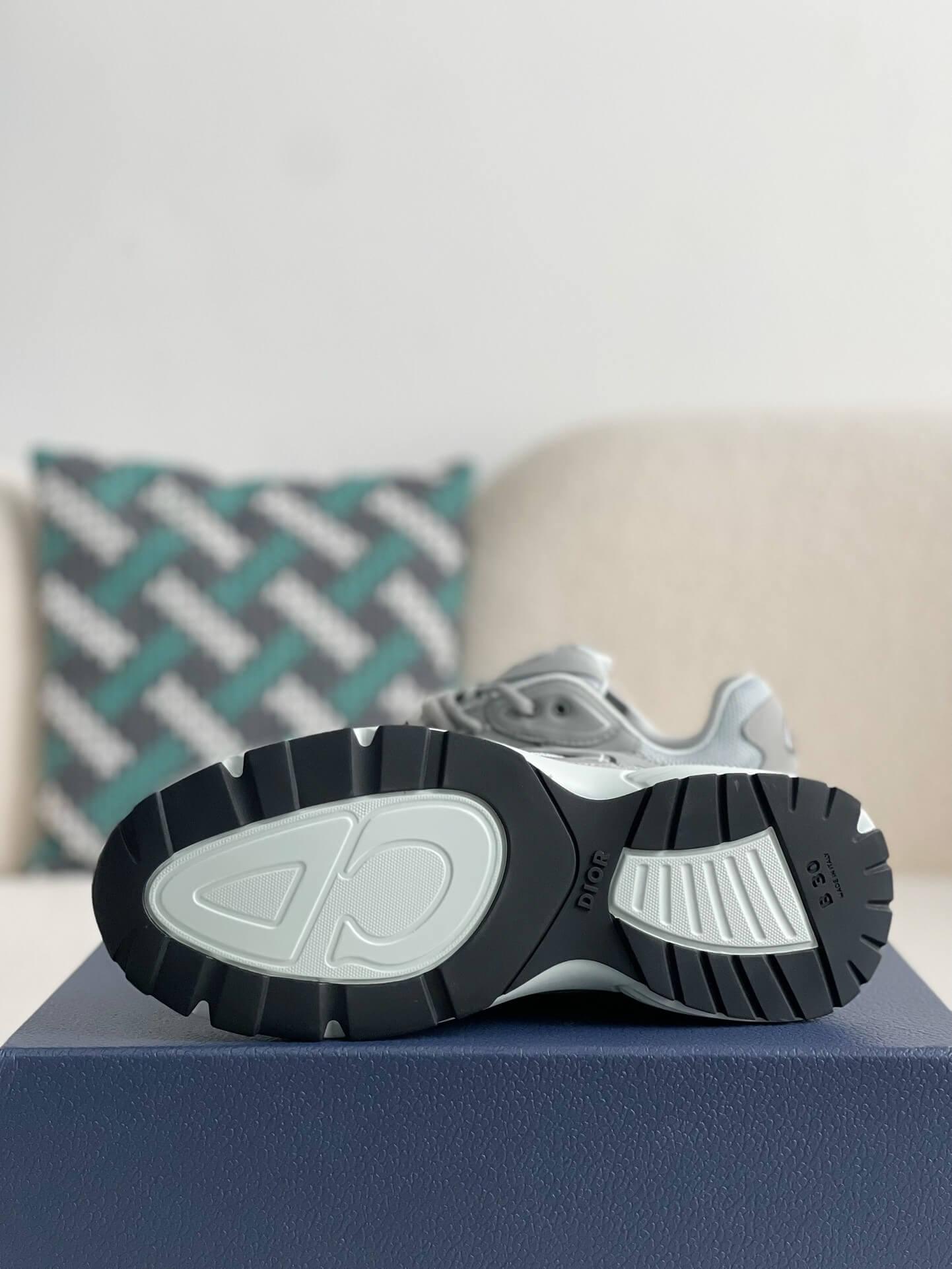 Dior B30 Sneaker Gray Mesh and Technical Fabric Trainer - tntwear1