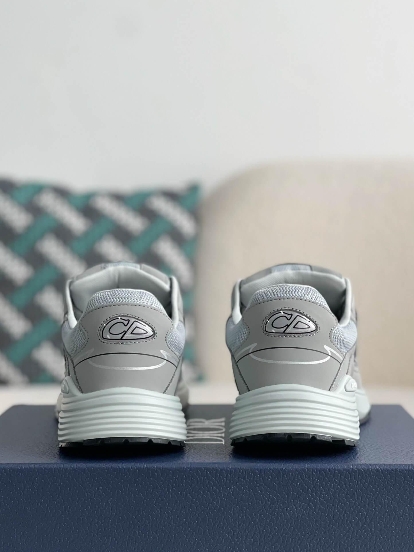 Dior B30 Sneaker Gray Mesh and Technical Fabric Trainer - tntwear1
