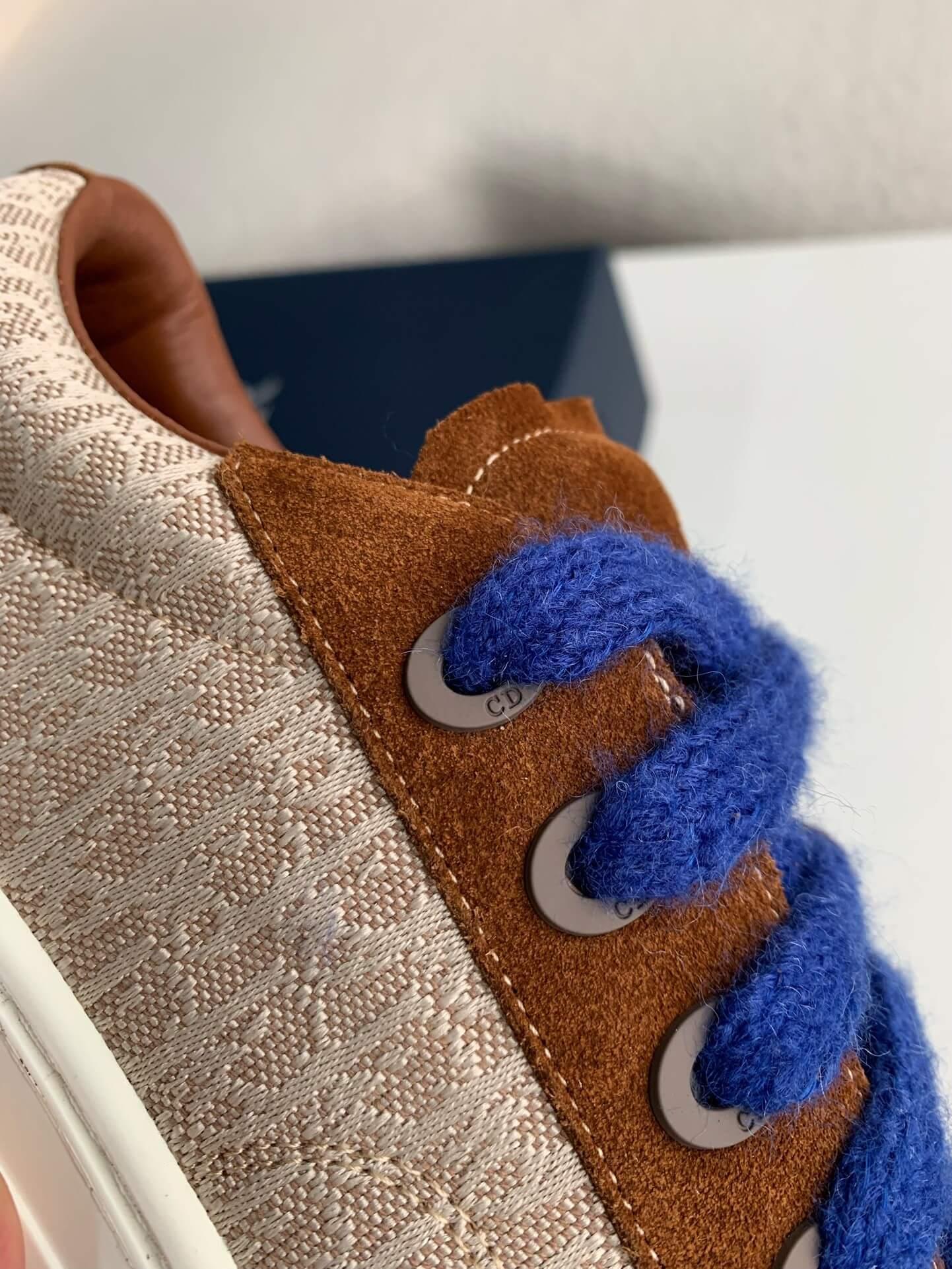 Dior B33 Cream Oblique Jacquard Brown Sneaker - tntwear1