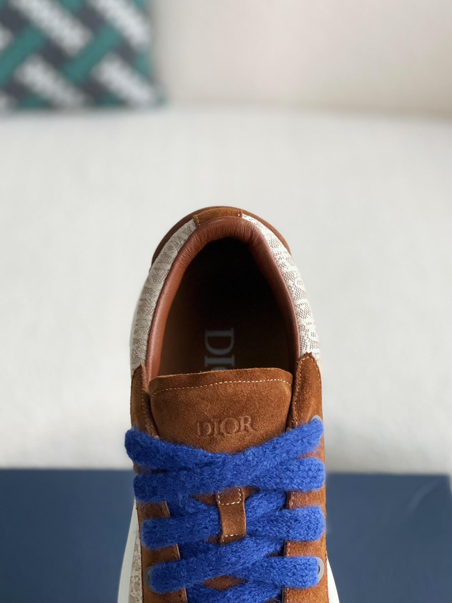 Dior B33 Cream Oblique Jacquard Brown Sneaker - tntwear1