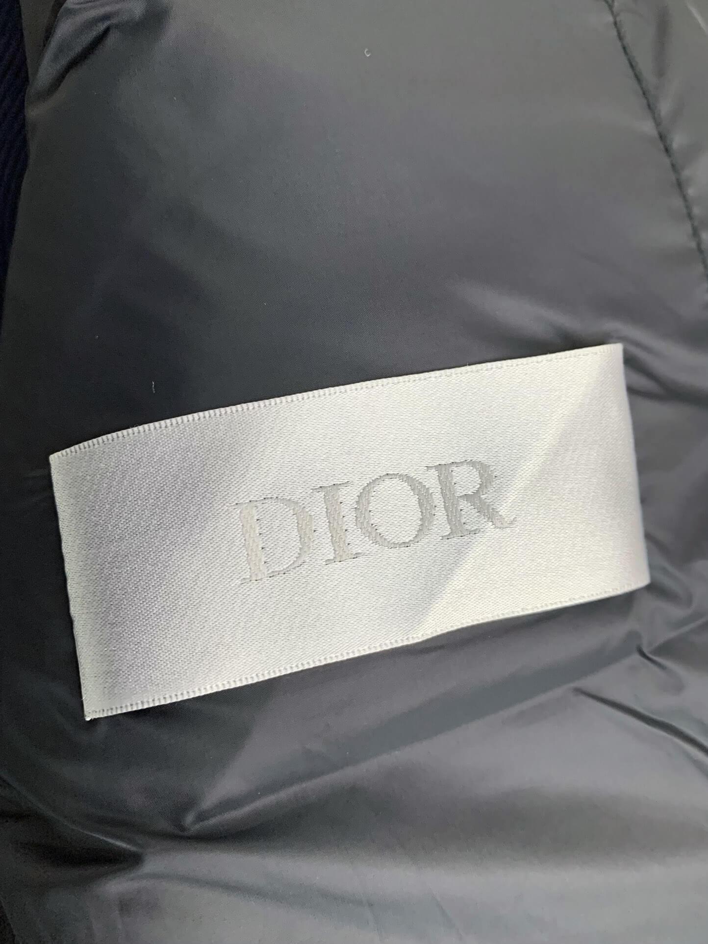 Dior Oblique Fleeced Navy Down Jacket - tntwear1