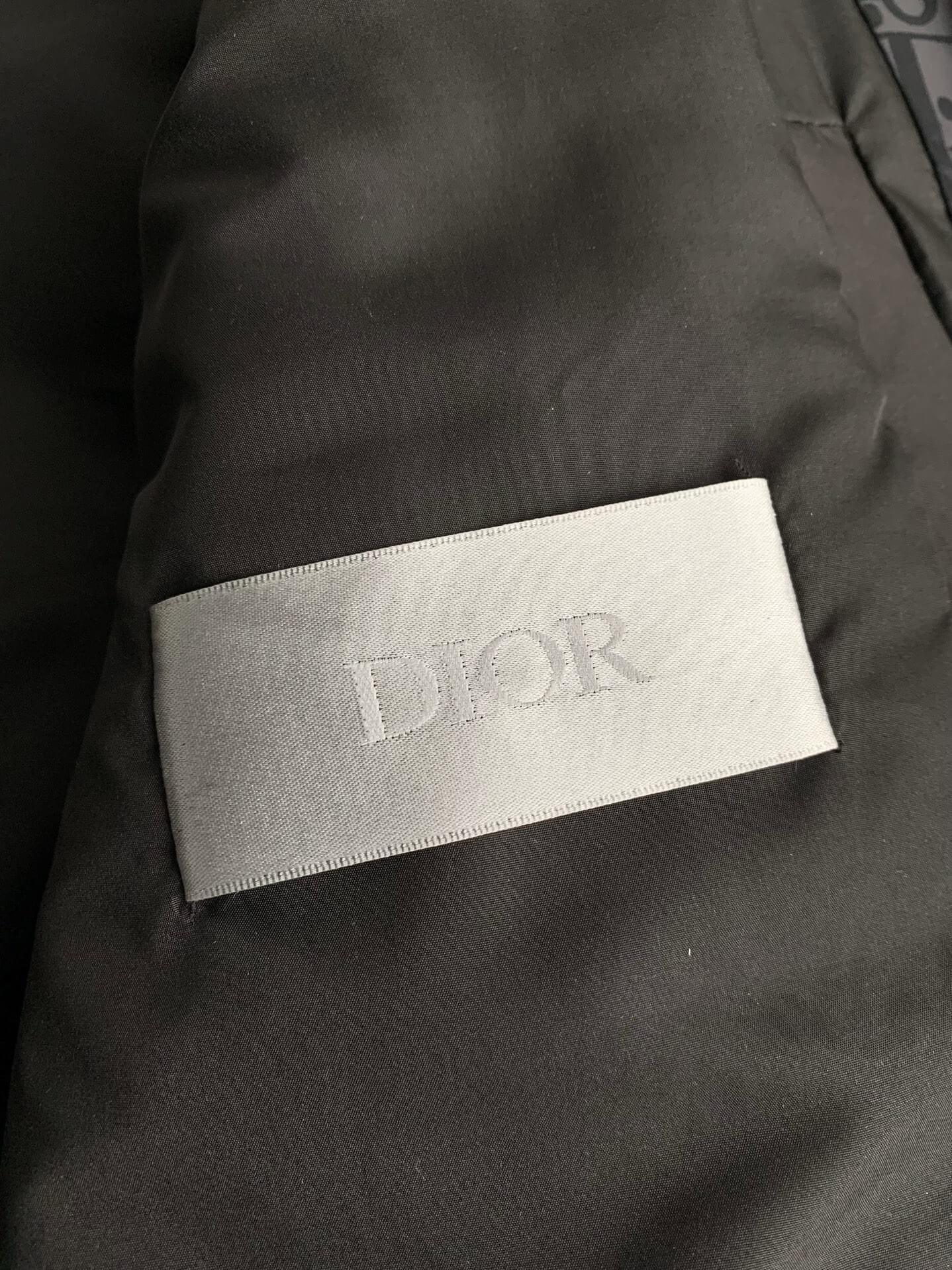 Dior Oblique Technical Jacquard Black Down Jacket - tntwear1