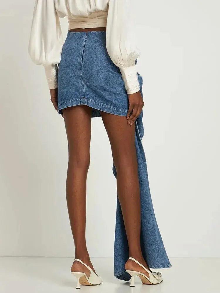 Gala Chic Denim Skirt - tntwear1
