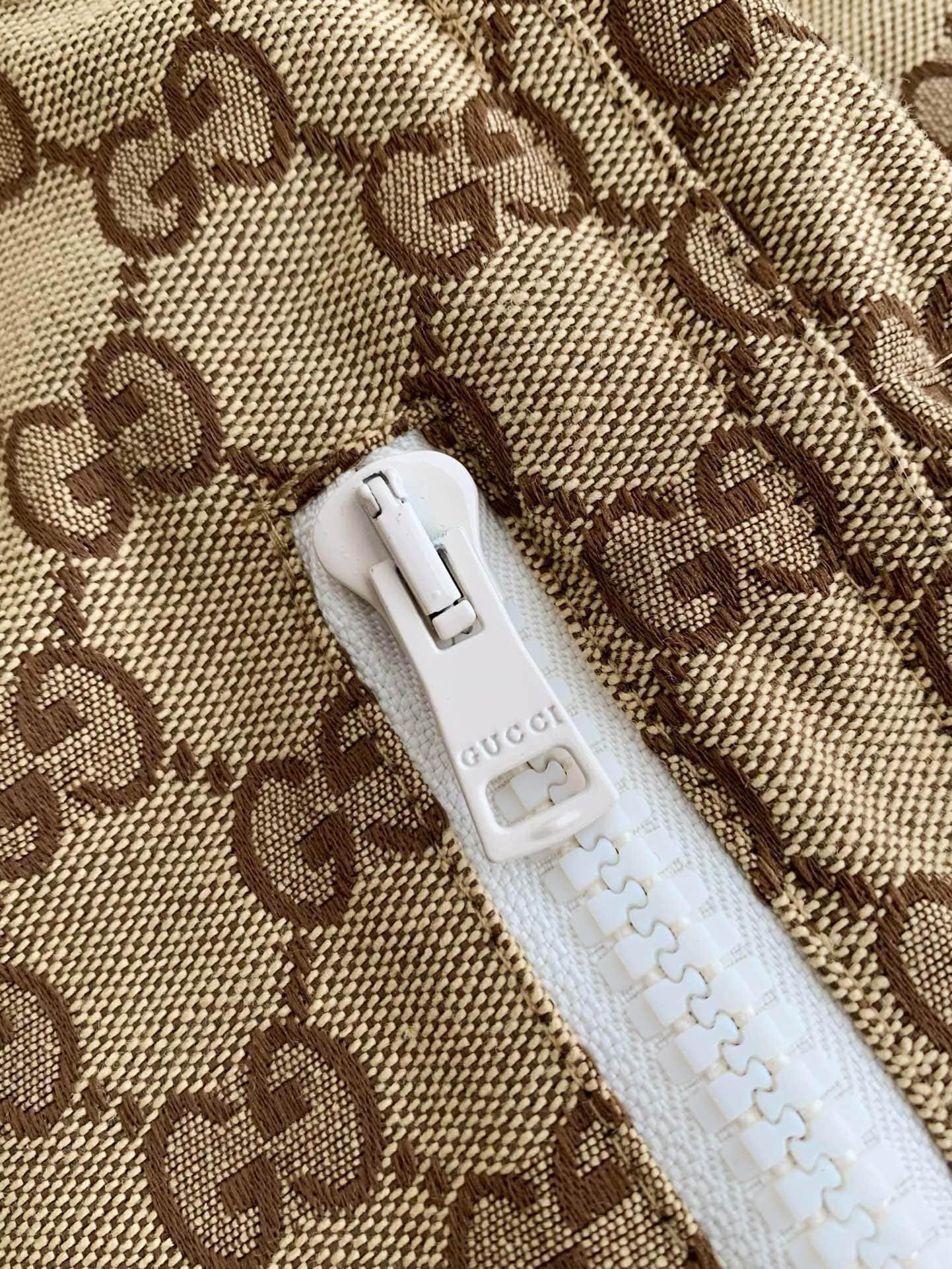 Gucci GG Camel & Ebony Jacquard Hooded Jacket