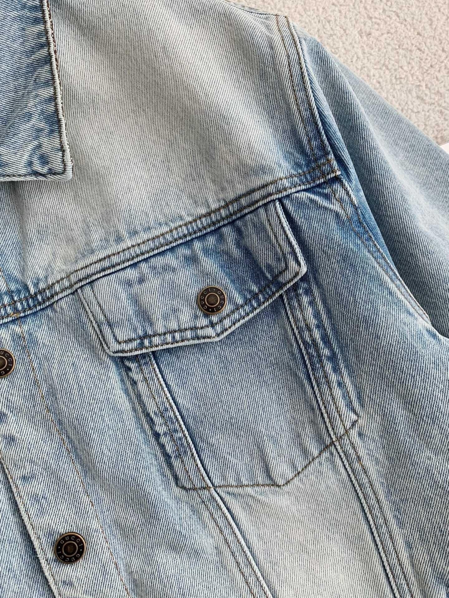 Gucci Reversible Light Blue Denim Jacket