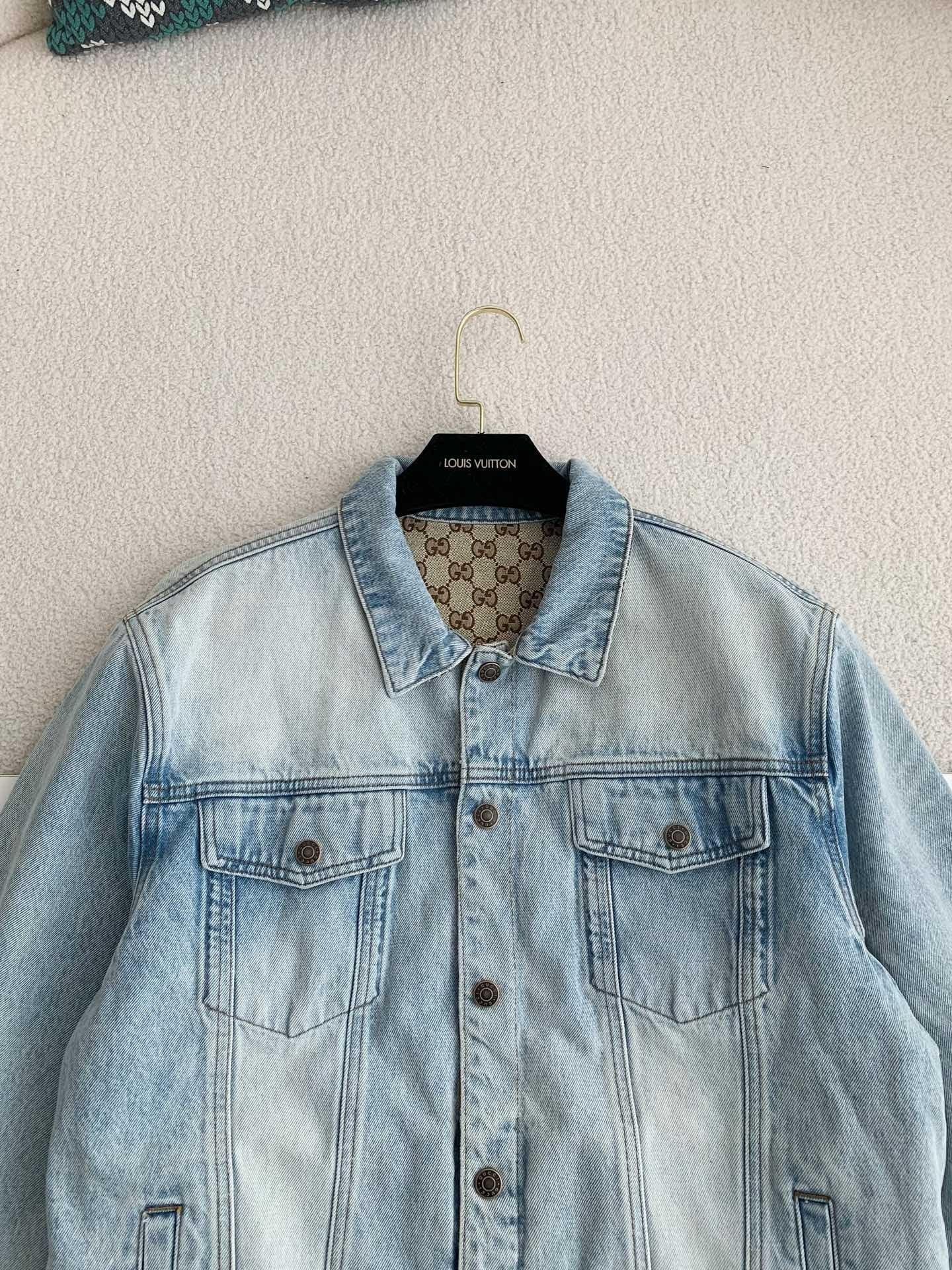 Gucci Reversible Light Blue Denim Jacket