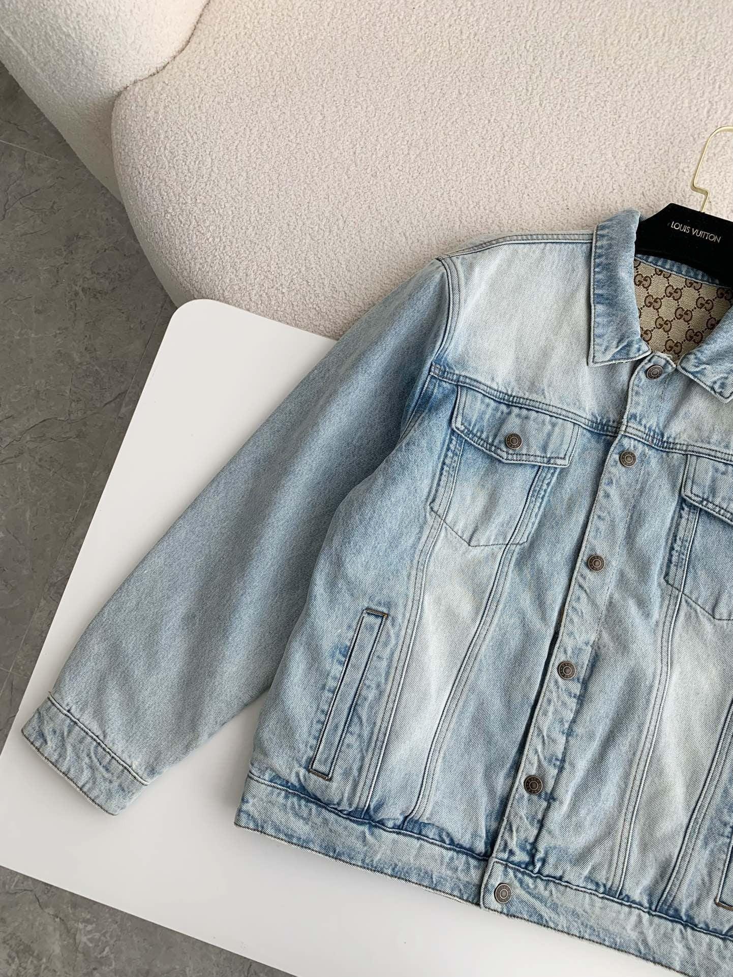 Gucci Reversible Light Blue Denim Jacket