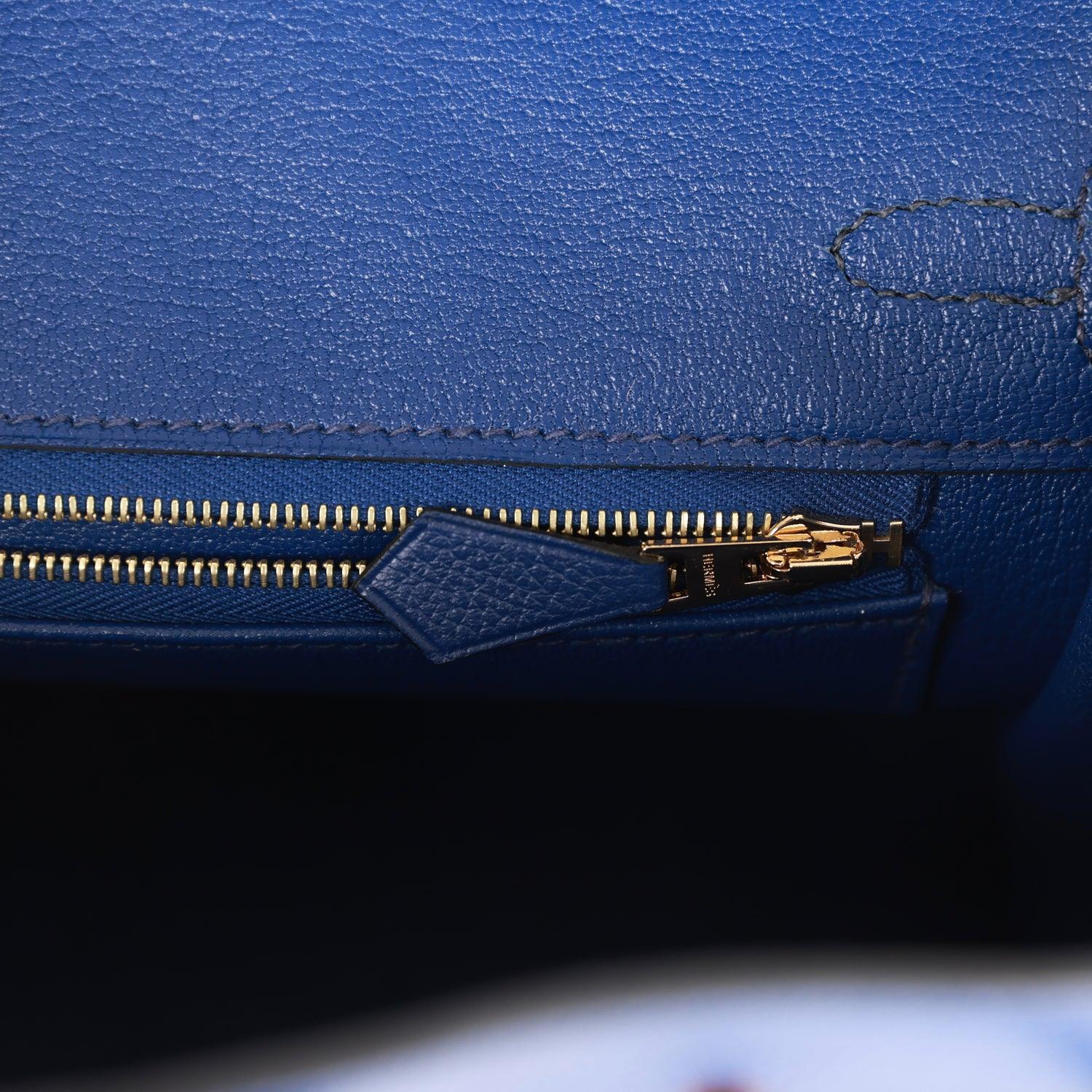 Birkin 25 Bleu Saphir and Marine Matte Alligator and Togo Touch Rose Gold Hardware - tntwear1
