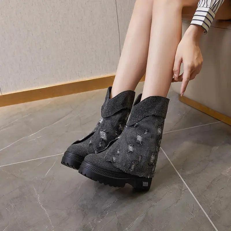 Kiara Denim Boots - tntwear1