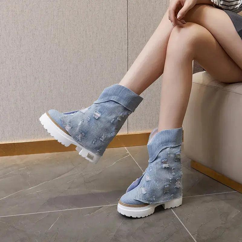 Kiara Denim Boots - tntwear1