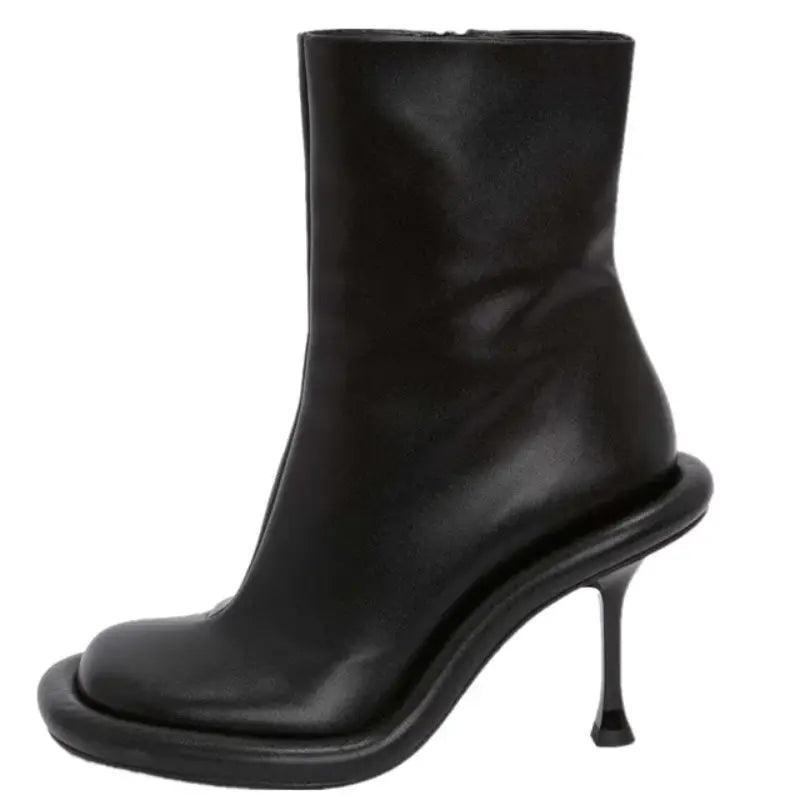 Lexa Round Zipper Heels - tntwear1