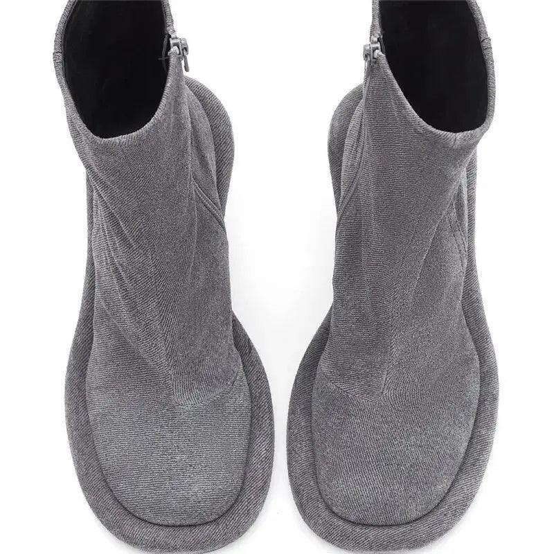 Lexa Round Zipper Heels - tntwear1