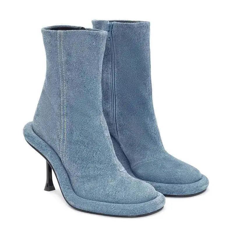 Lexa Round Zipper Heels - tntwear1