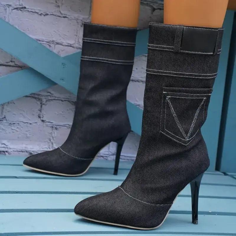 Lexington Denim Heels - tntwear1