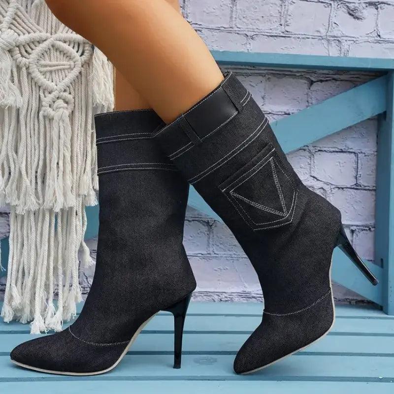 Lexington Denim Heels - tntwear1