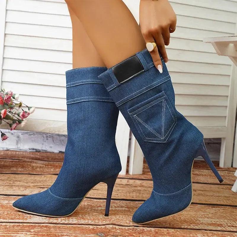 Lexington Denim Heels - tntwear1