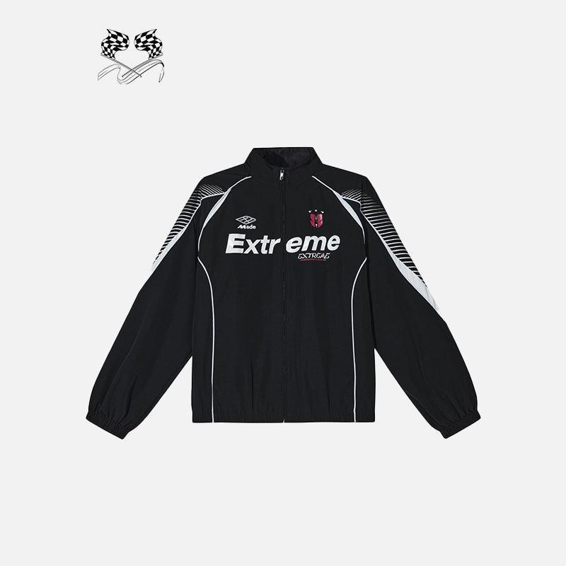 Loose Letter Printed Sports Jacket - tntwear1