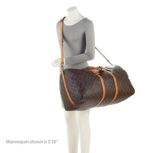 Louis Vuitton Vintage Monogram Canvas Keepall Bandouliere 60 Duffle Bag - tntwear1