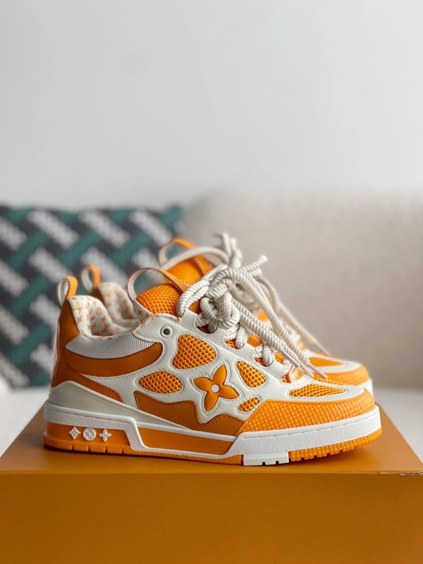 LV Skate White Orange Sneaker - tntwear1