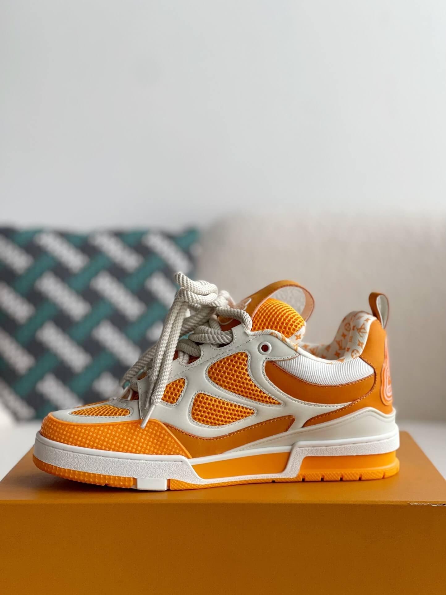 LV Skate White Orange Sneaker - tntwear1