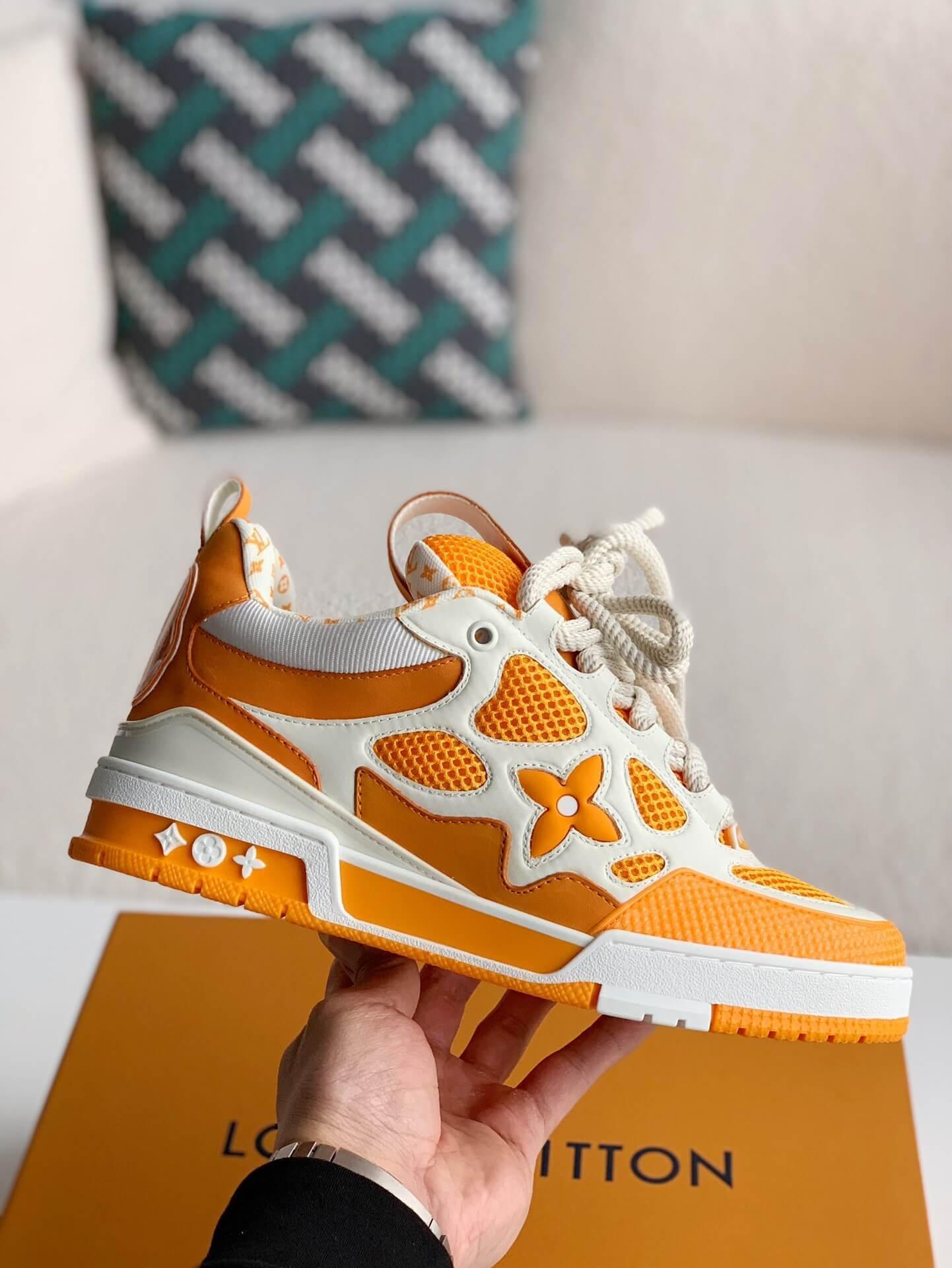 LV Skate White Orange Sneaker - tntwear1