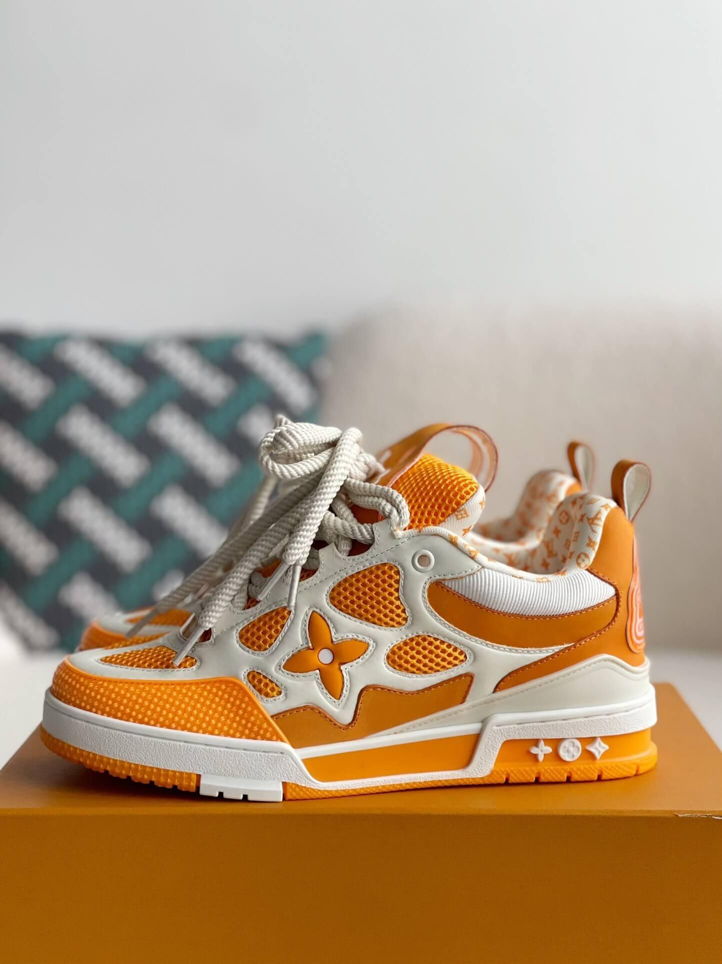 LV Skate White Orange Sneaker - tntwear1