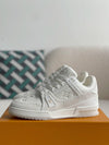 LV Trainer Monogram White Denim Sneaker - tntwear1