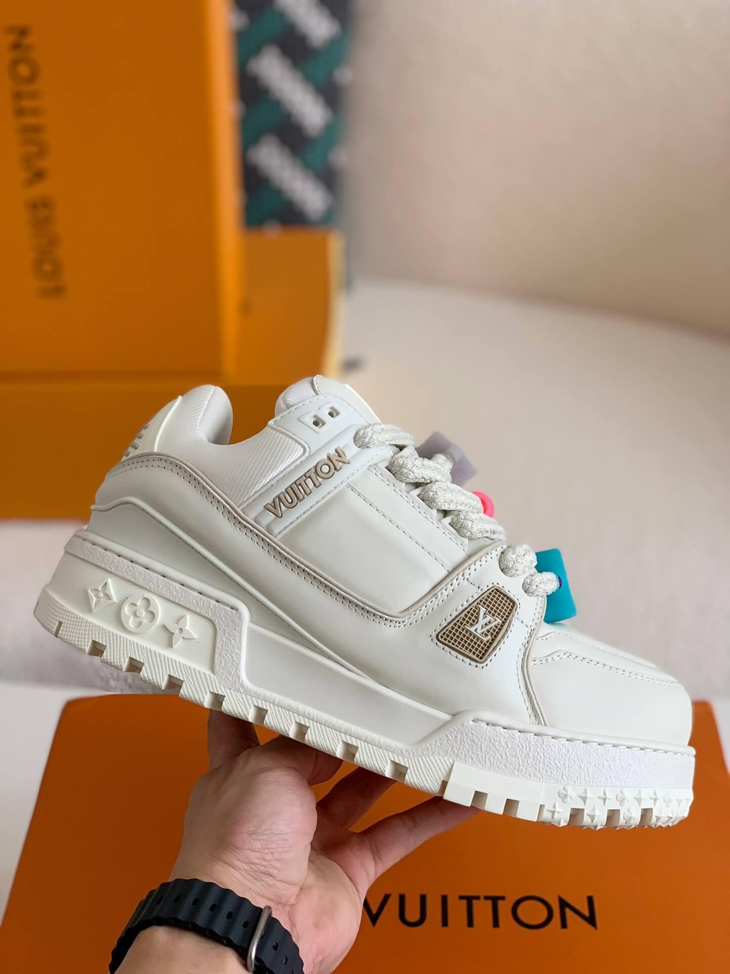 LV Trainer White Maxi Sneaker - tntwear1