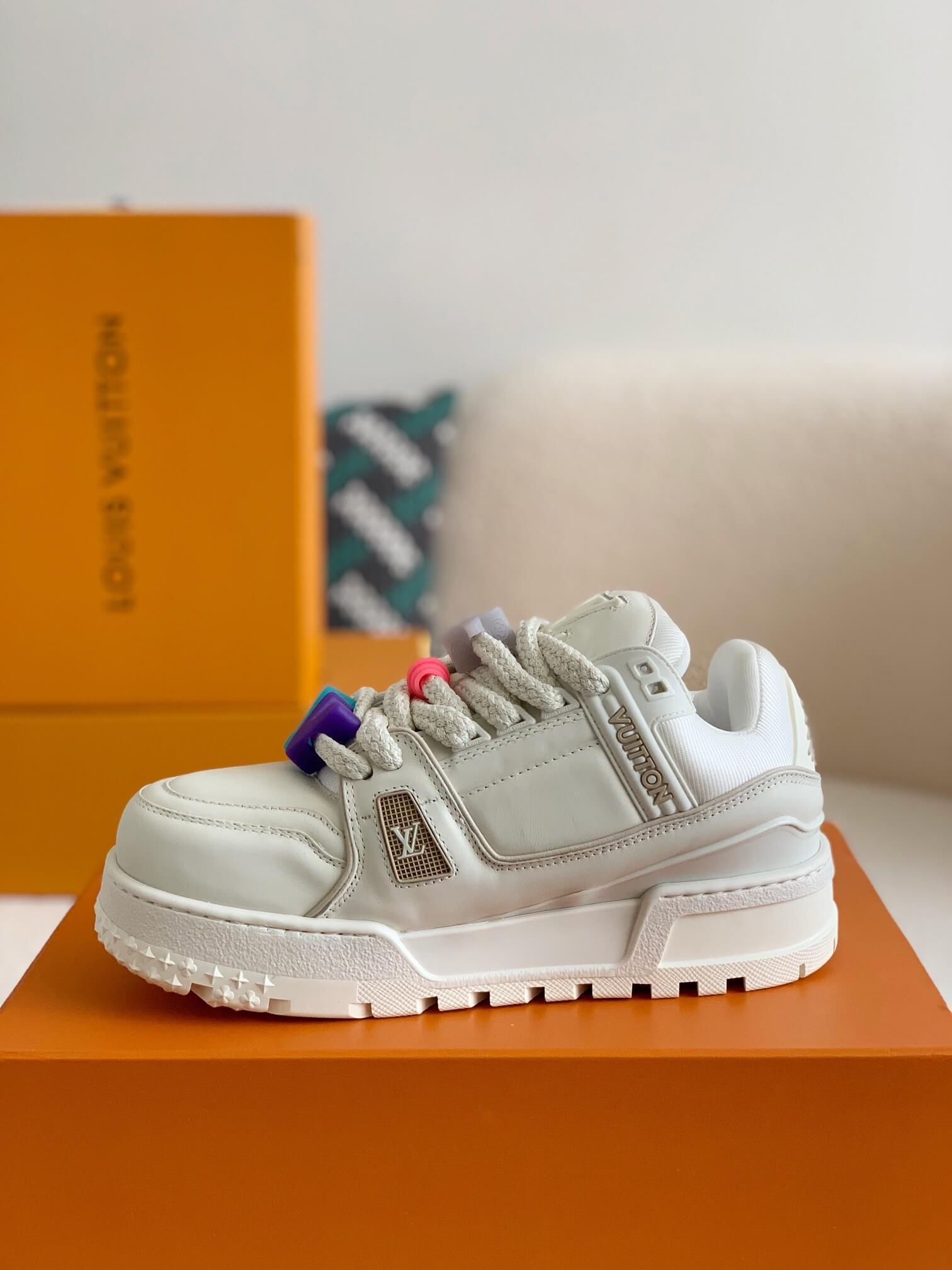 LV Trainer White Maxi Sneaker - tntwear1