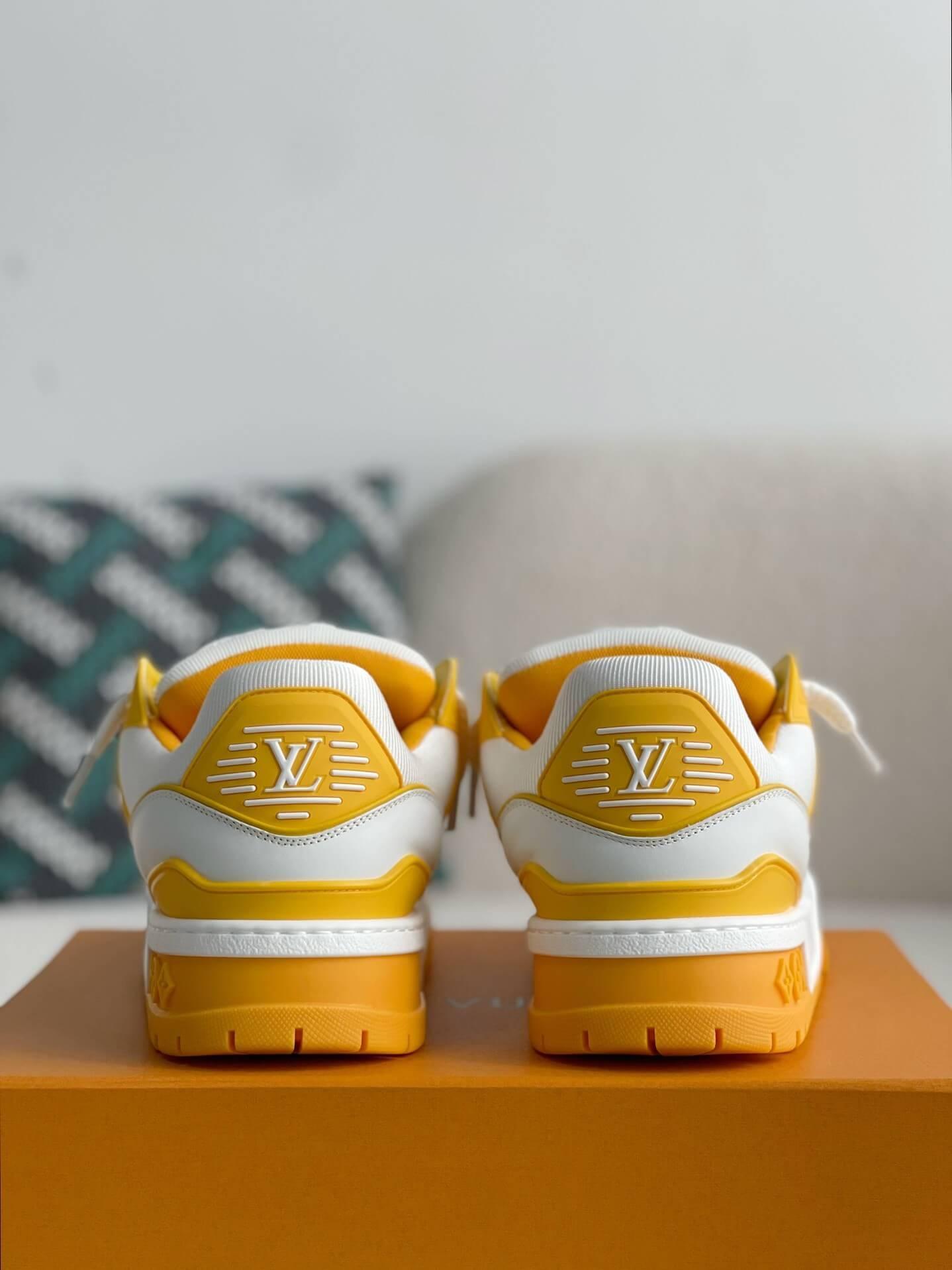 LV Trainer White Yellow Maxi Sneaker - tntwear1