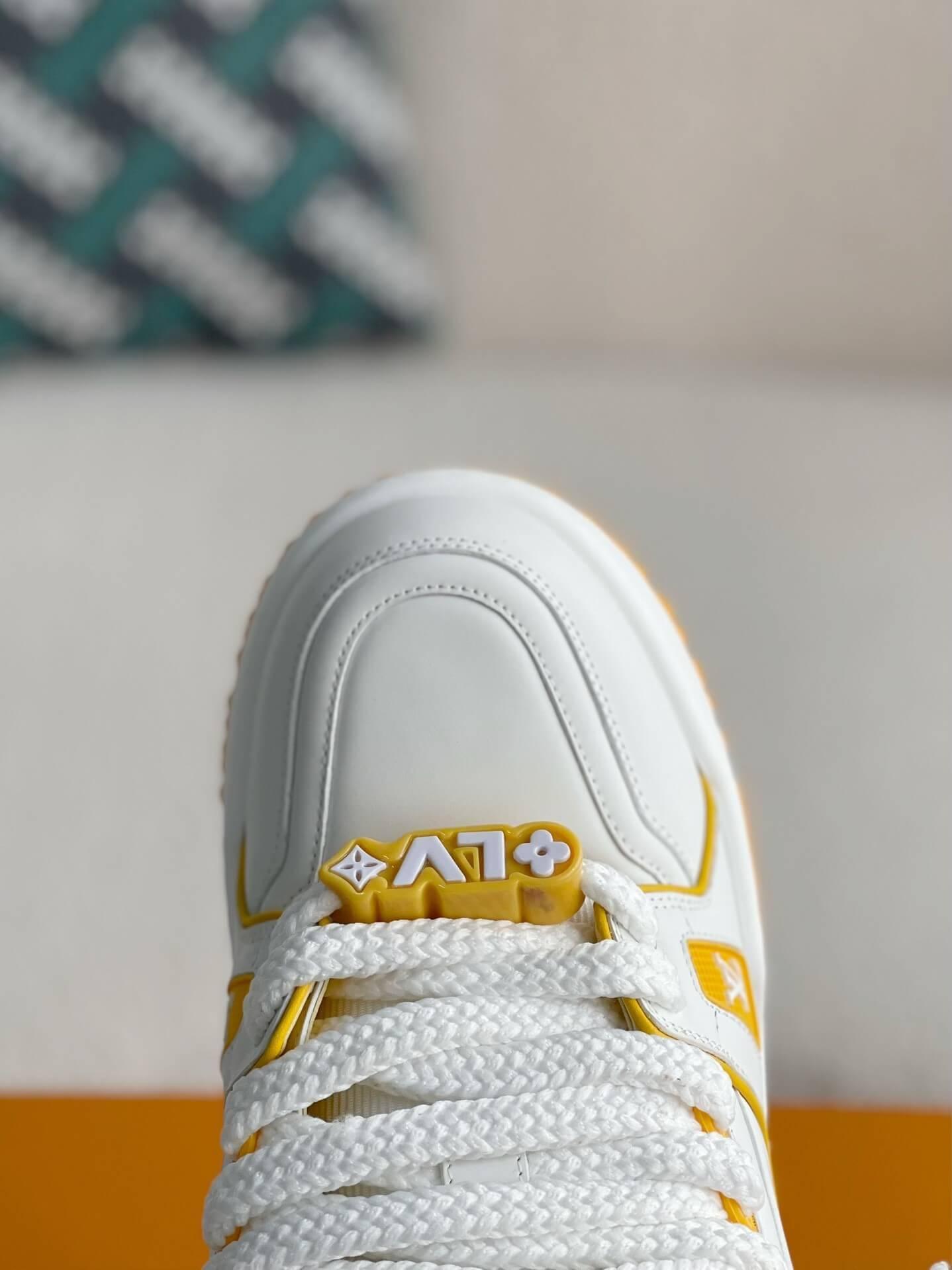 LV Trainer White Yellow Maxi Sneaker - tntwear1
