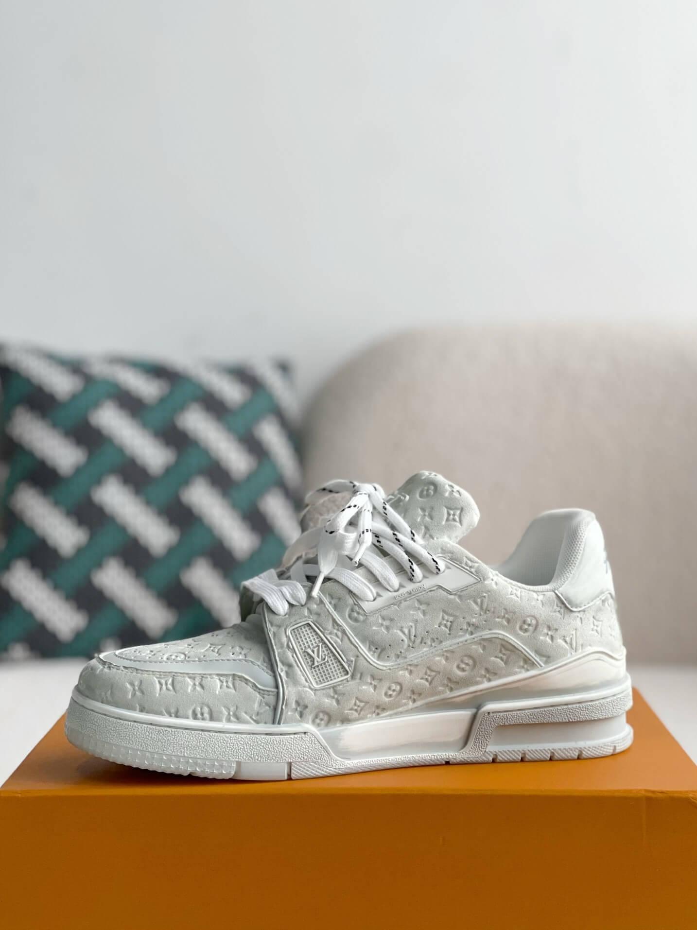 LV Trainer #54 Faded White Sneaker - tntwear1