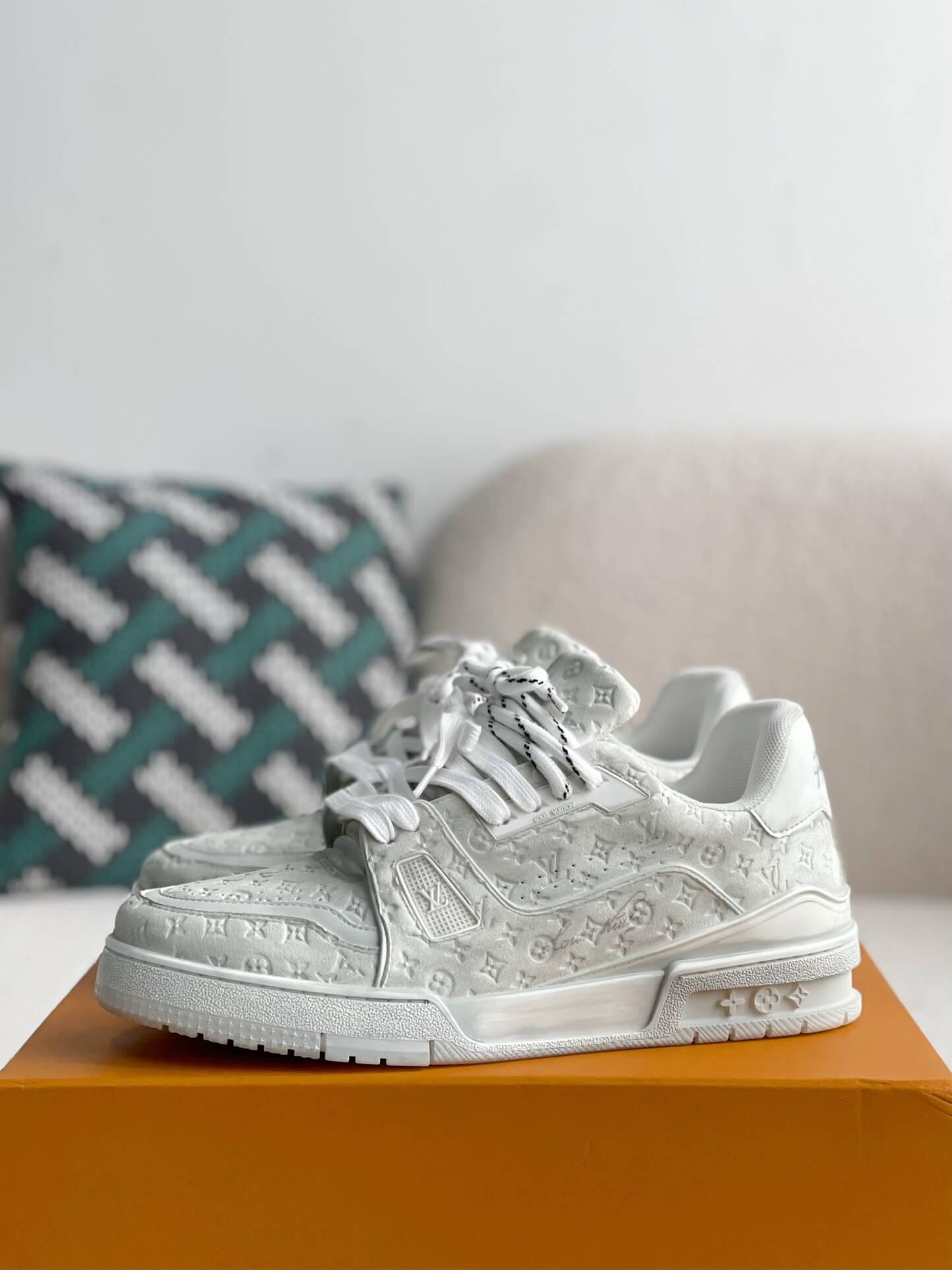 LV Trainer #54 Faded White Sneaker - tntwear1