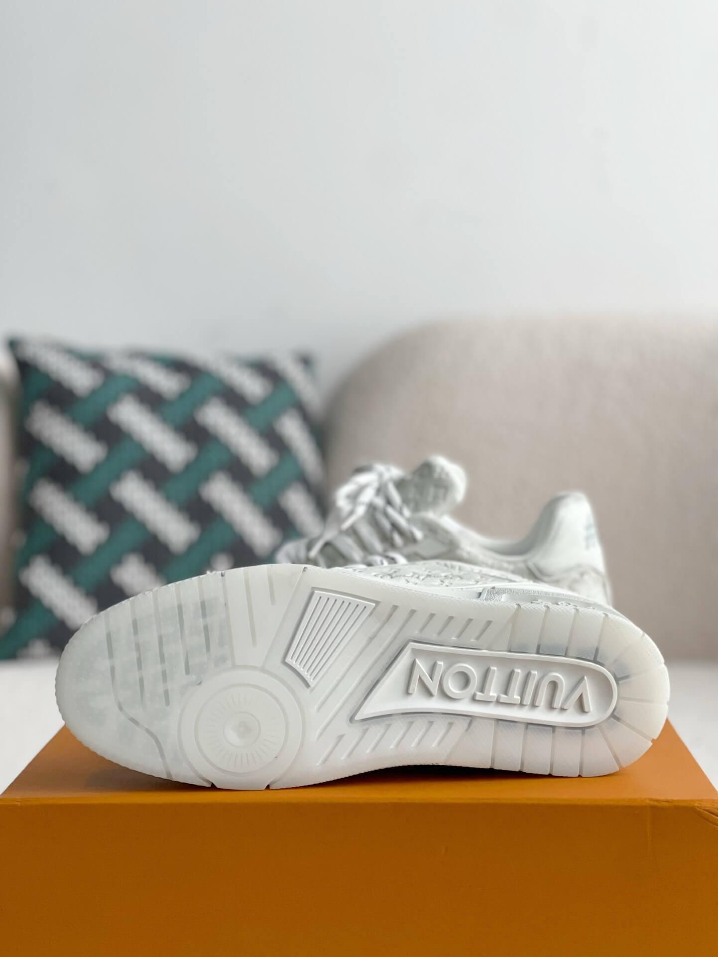 LV Trainer #54 Faded White Sneaker - tntwear1