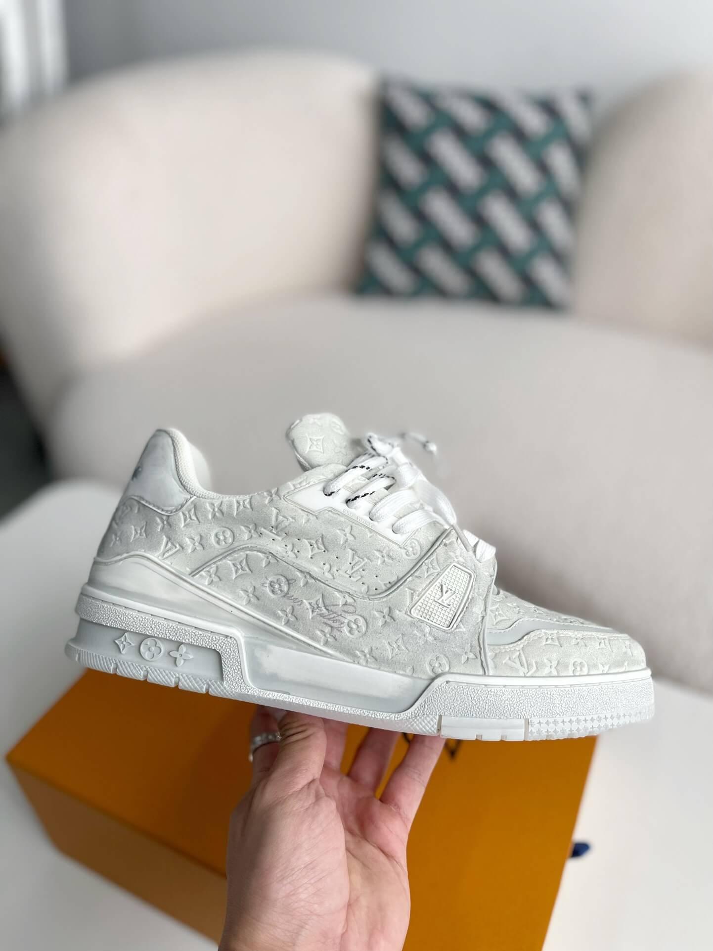 LV Trainer #54 Faded White Sneaker - tntwear1