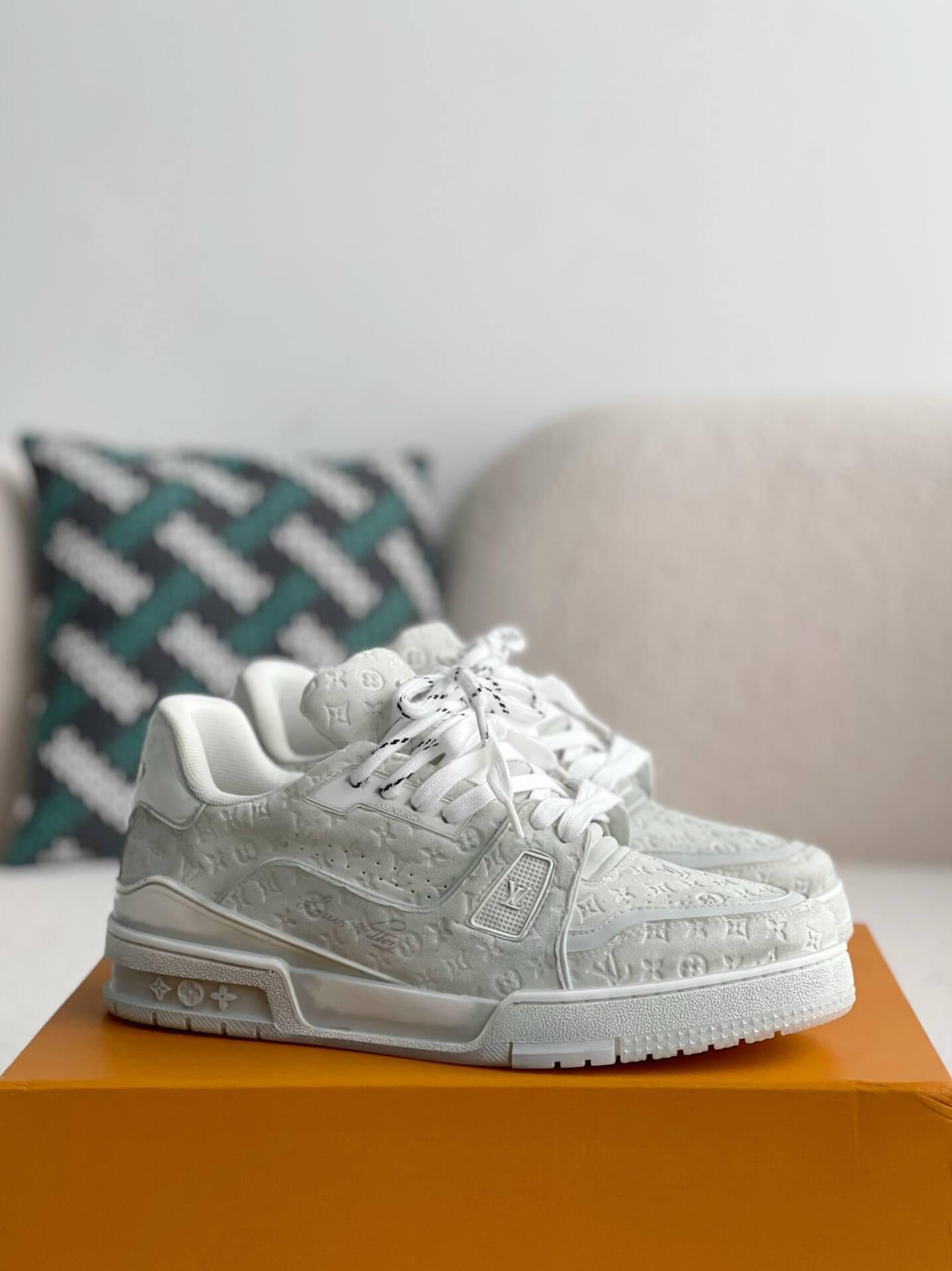 LV Trainer #54 Faded White Sneaker - tntwear1