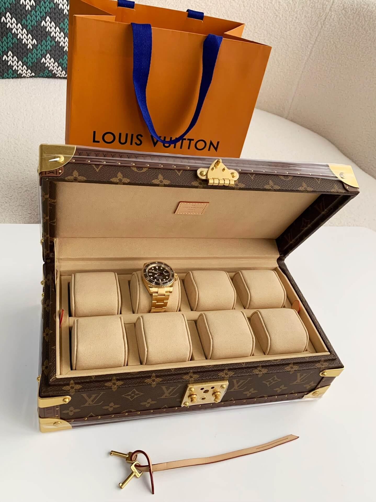 Louis Vuitton Monogram Coffret 8 Montre Watch Case "Brown" - tntwear1