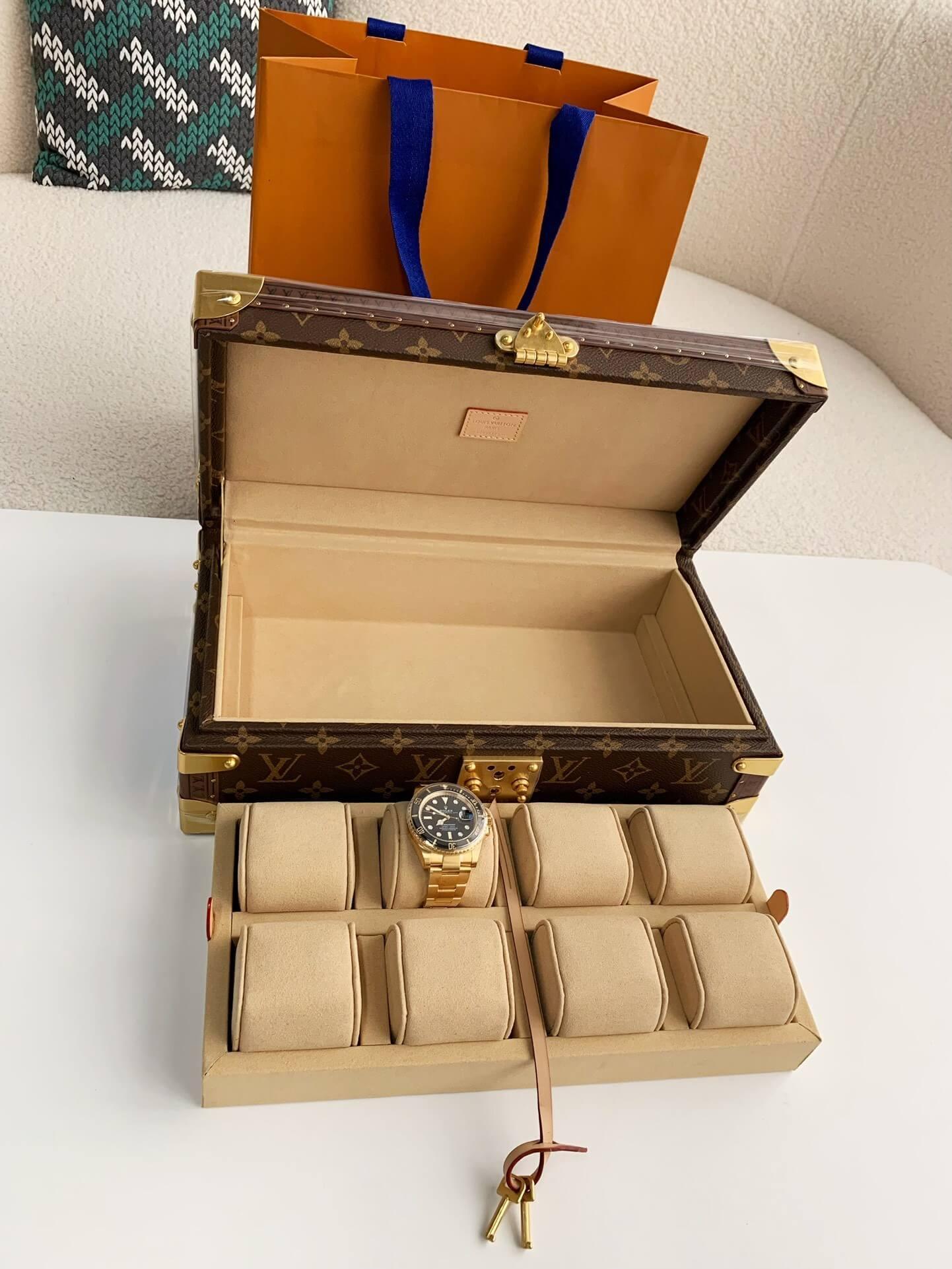 Louis Vuitton Monogram Coffret 8 Montre Watch Case "Brown" - tntwear1