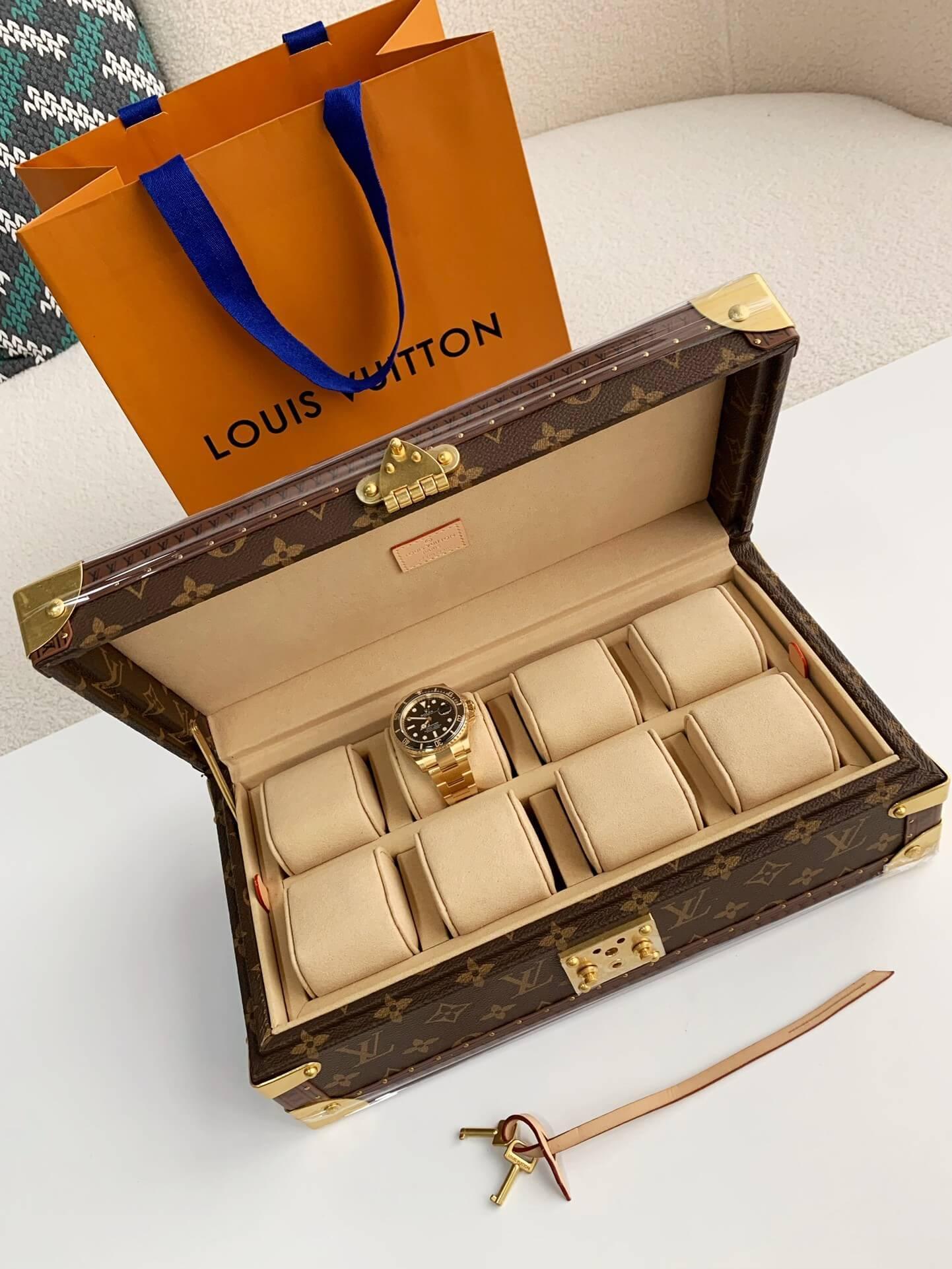 Louis Vuitton Monogram Coffret 8 Montre Watch Case "Brown" - tntwear1