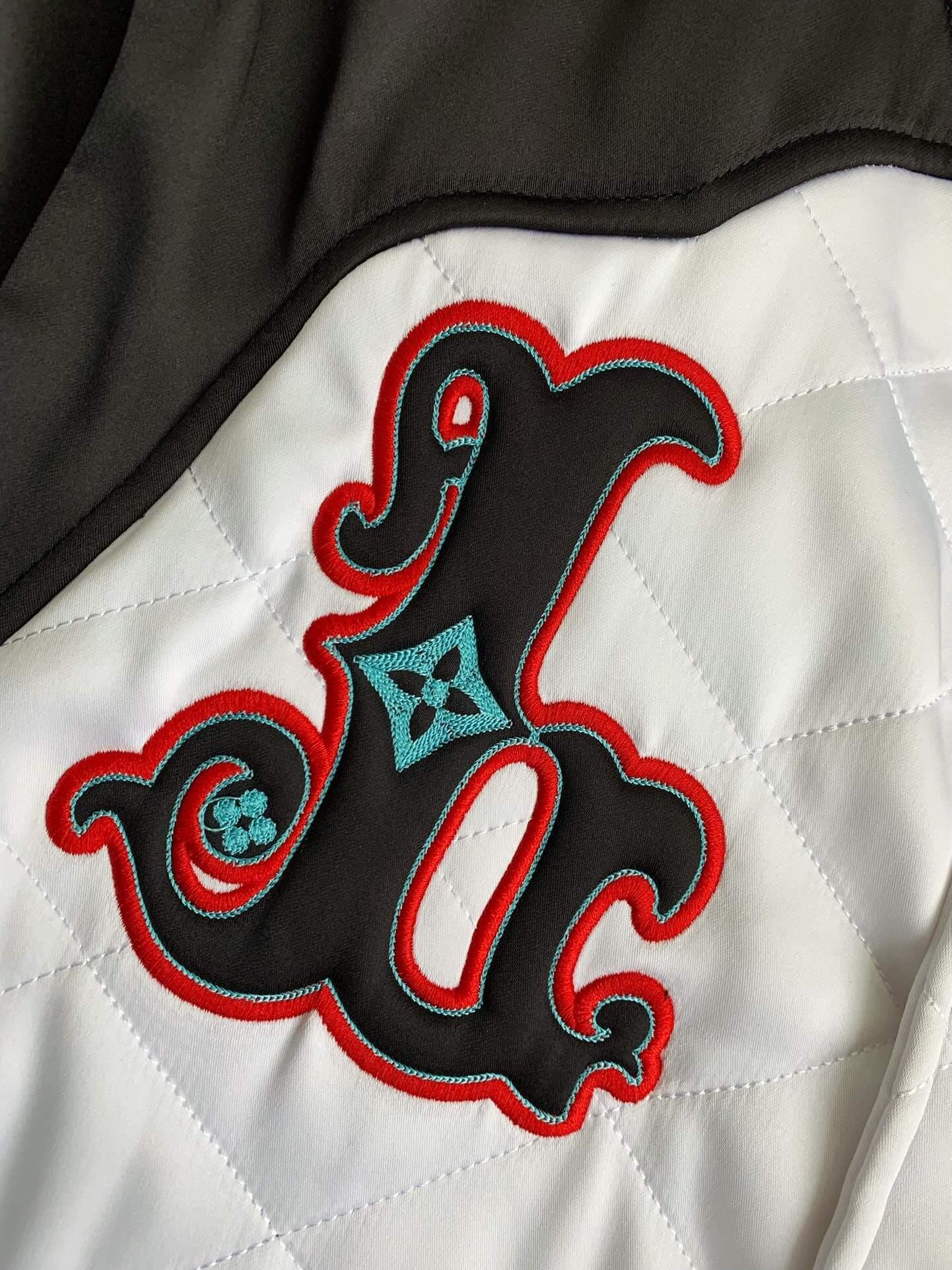 Louis Vuitton Monogram White Varsity Jacket - tntwear1