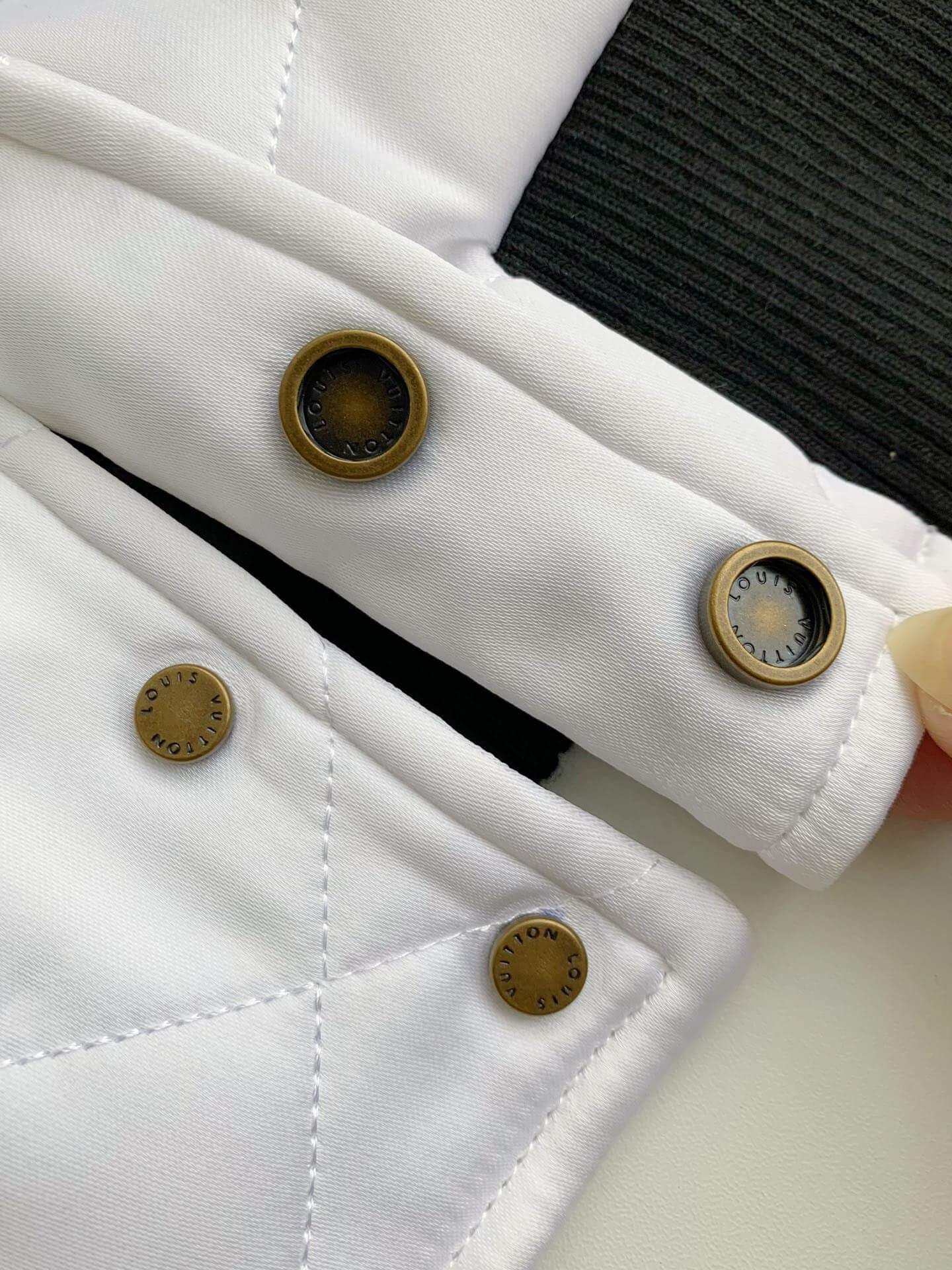Louis Vuitton Monogram White Varsity Jacket - tntwear1