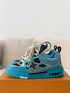 Louis Vuitton Skate Trainer Blue Brown Sneakers - tntwear1