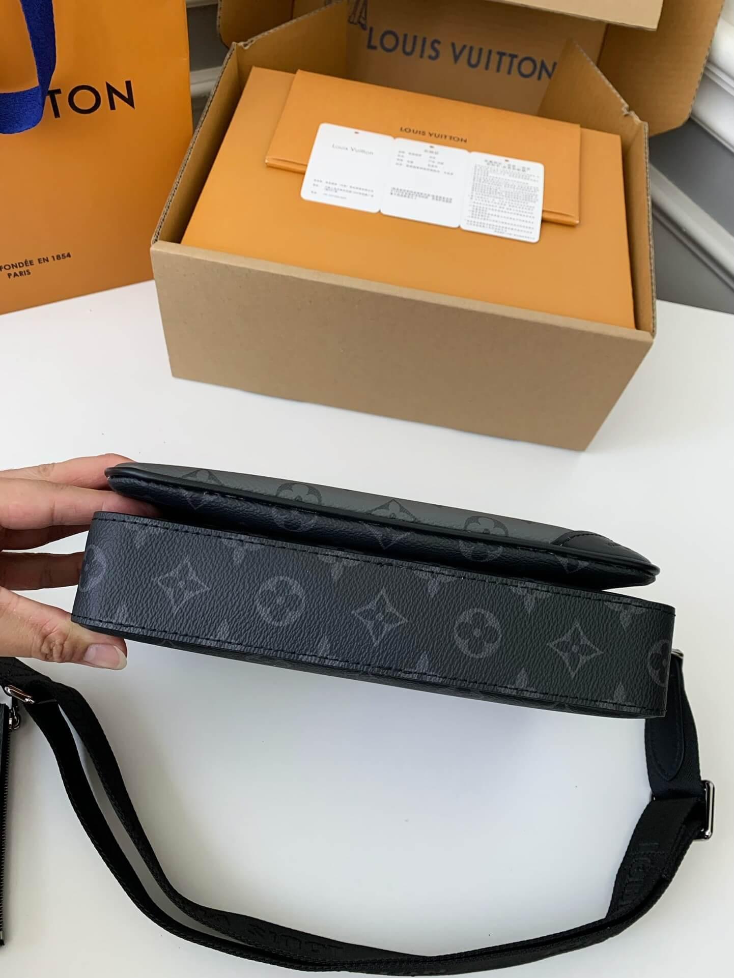 Louis Vuitton Trio Messenger "Black Leather Trim" - tntwear1