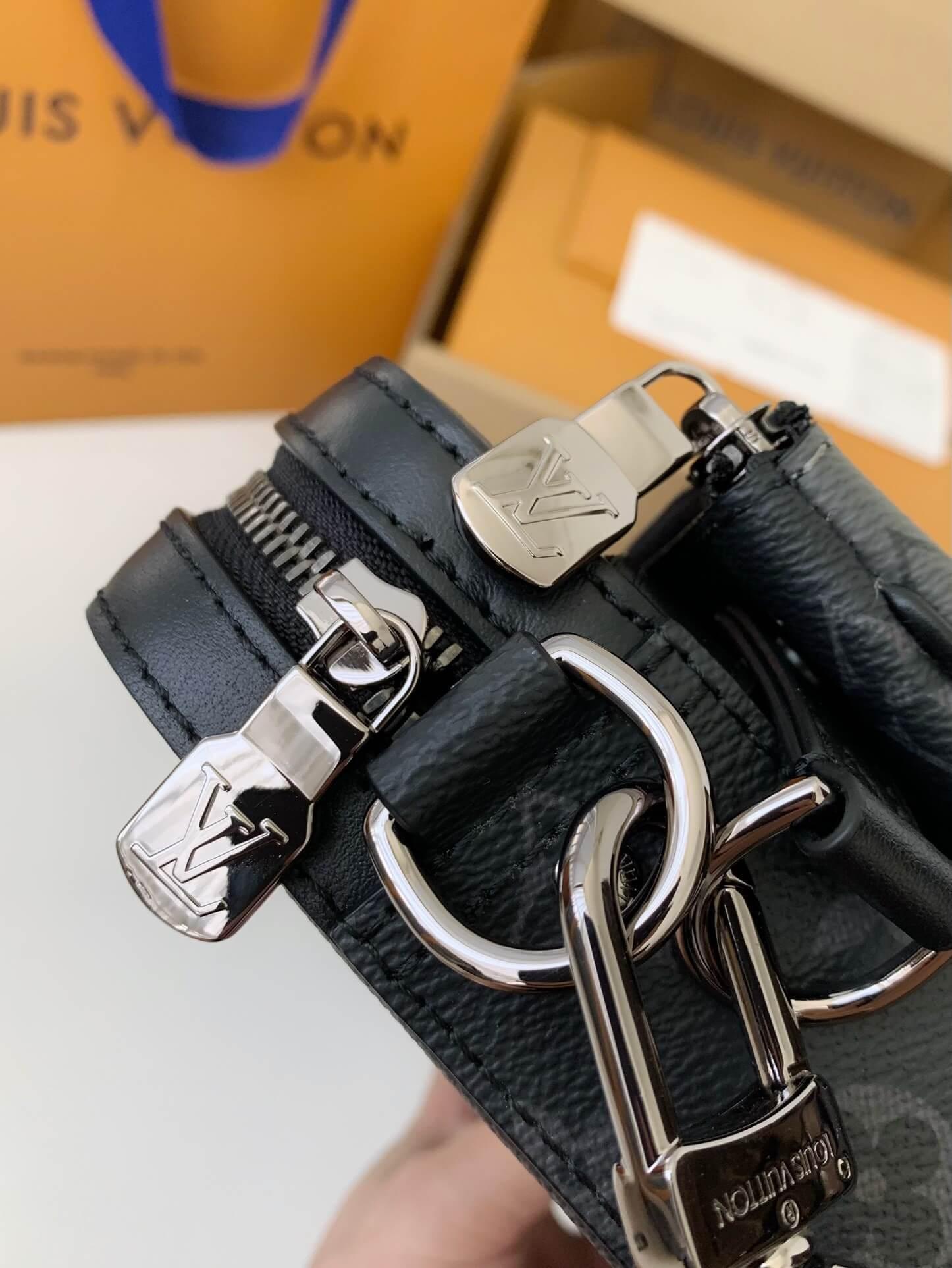 Louis Vuitton Trio Messenger "Black Leather Trim" - tntwear1