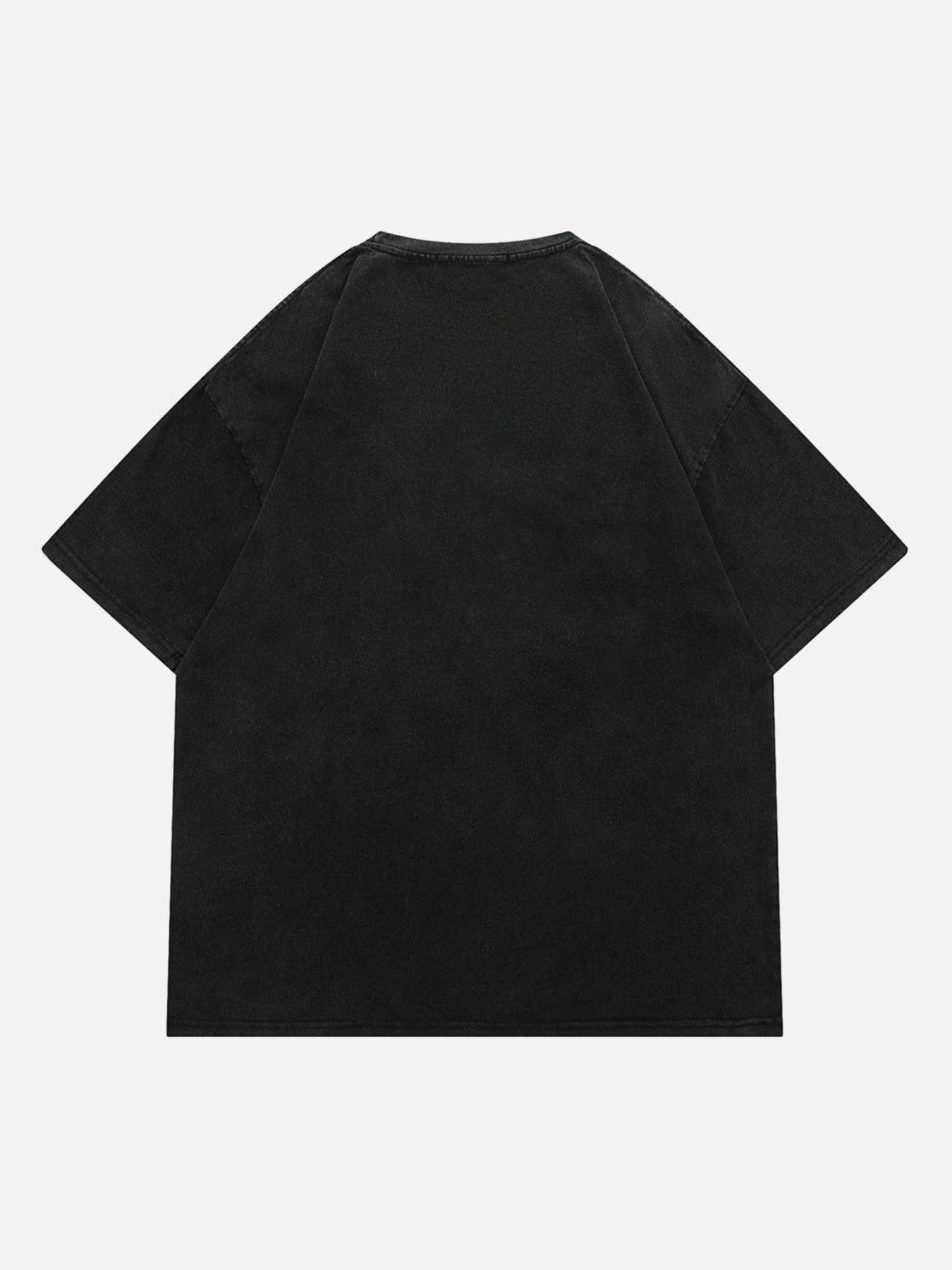 Tntwear® - Abstract Portrait Print T-shirt - 1619 - tntwear1