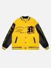 Tntwear® - American Creative Flame Elements Letter Embroidery Baseball Jacket -1608 - tntwear1